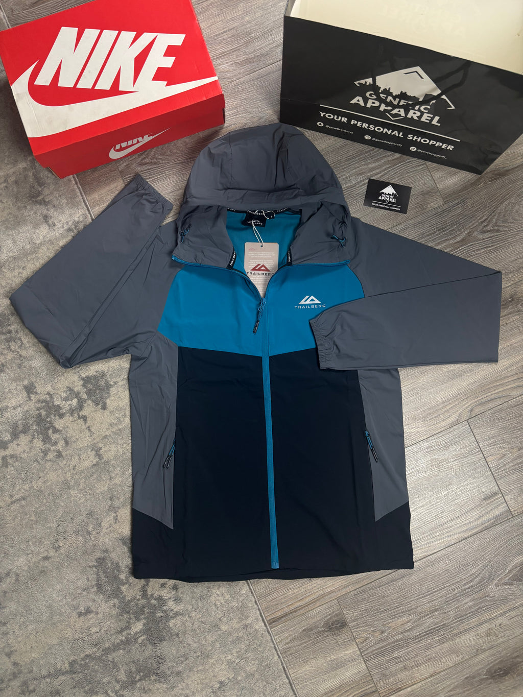 Trailberg Tech Triset Tracksuit - ‘Blue/Navy/Grey’