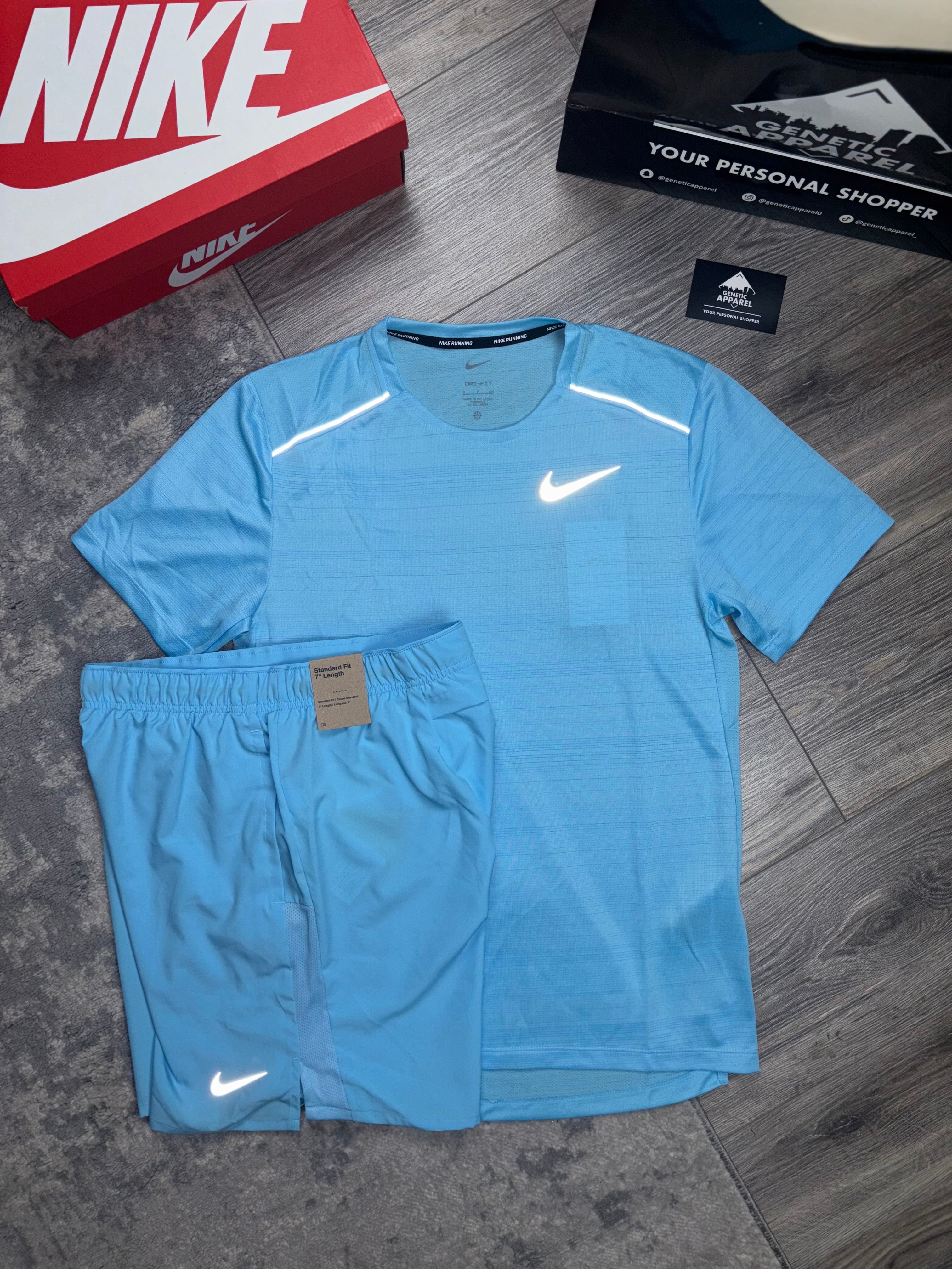 Nike Miler 1.0 T-Shirt / Short Set - ‘Baby Blue’