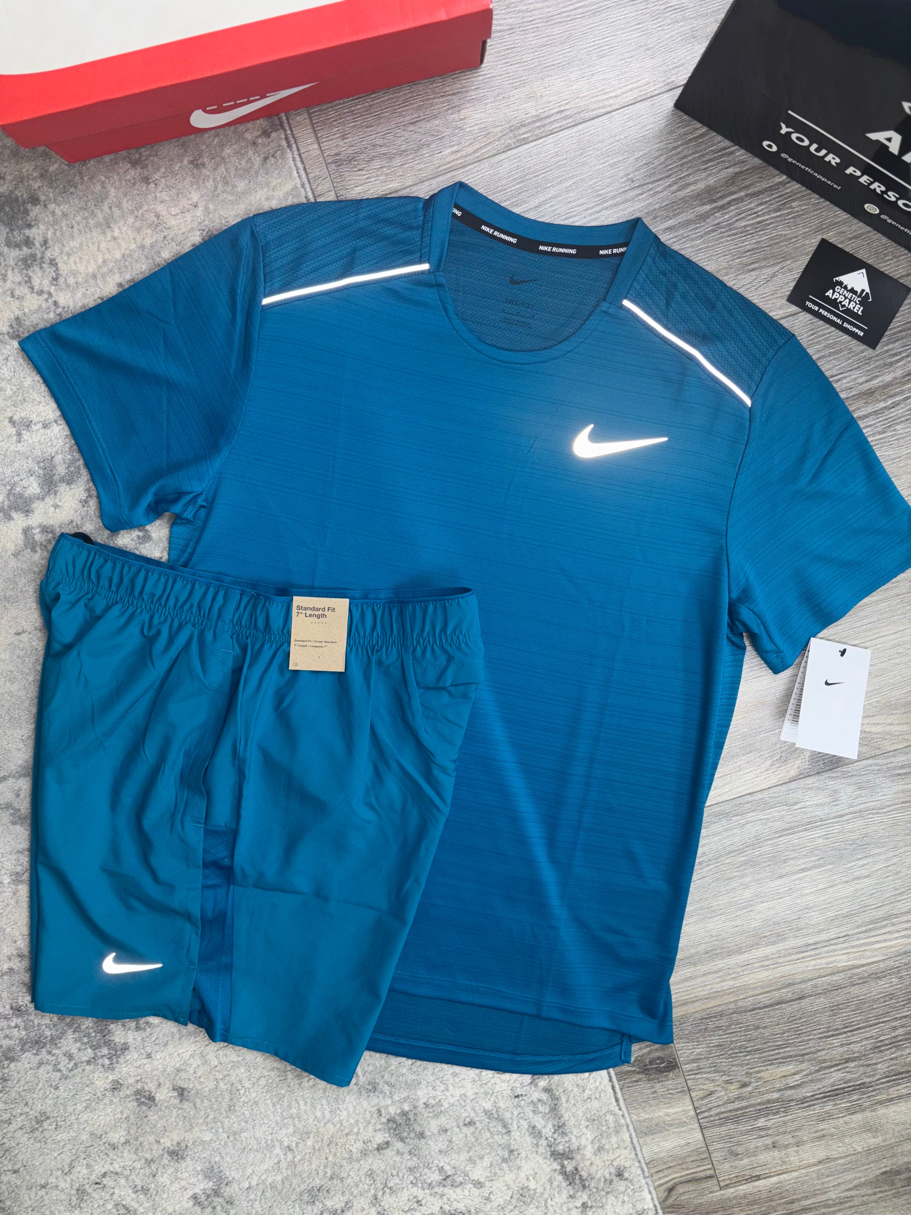Nike Miler 1.0 T-Shirt / Short Set - ‘Teal’