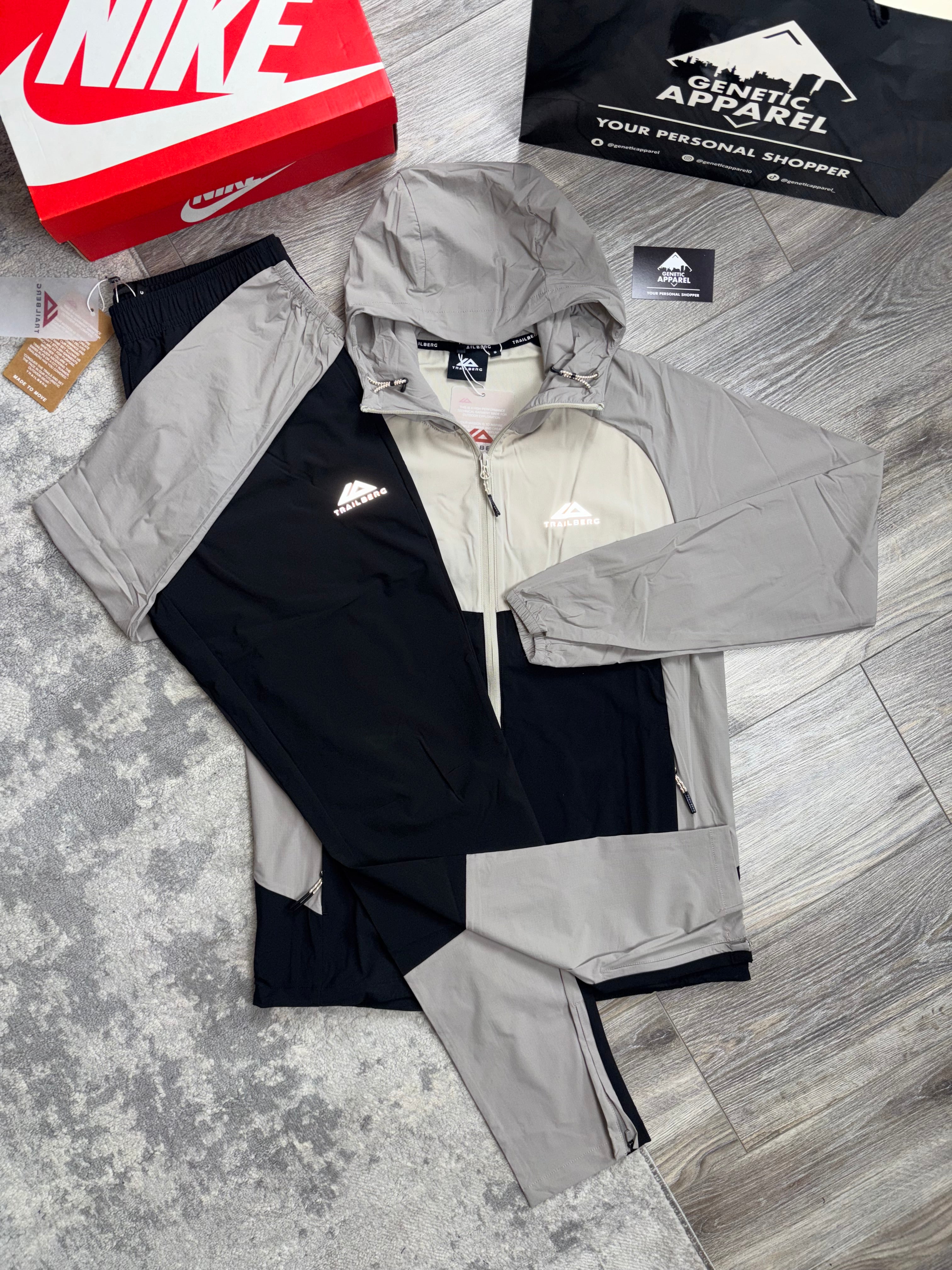 Trailberg Tech Tracksuit - ‘Cream/Black’