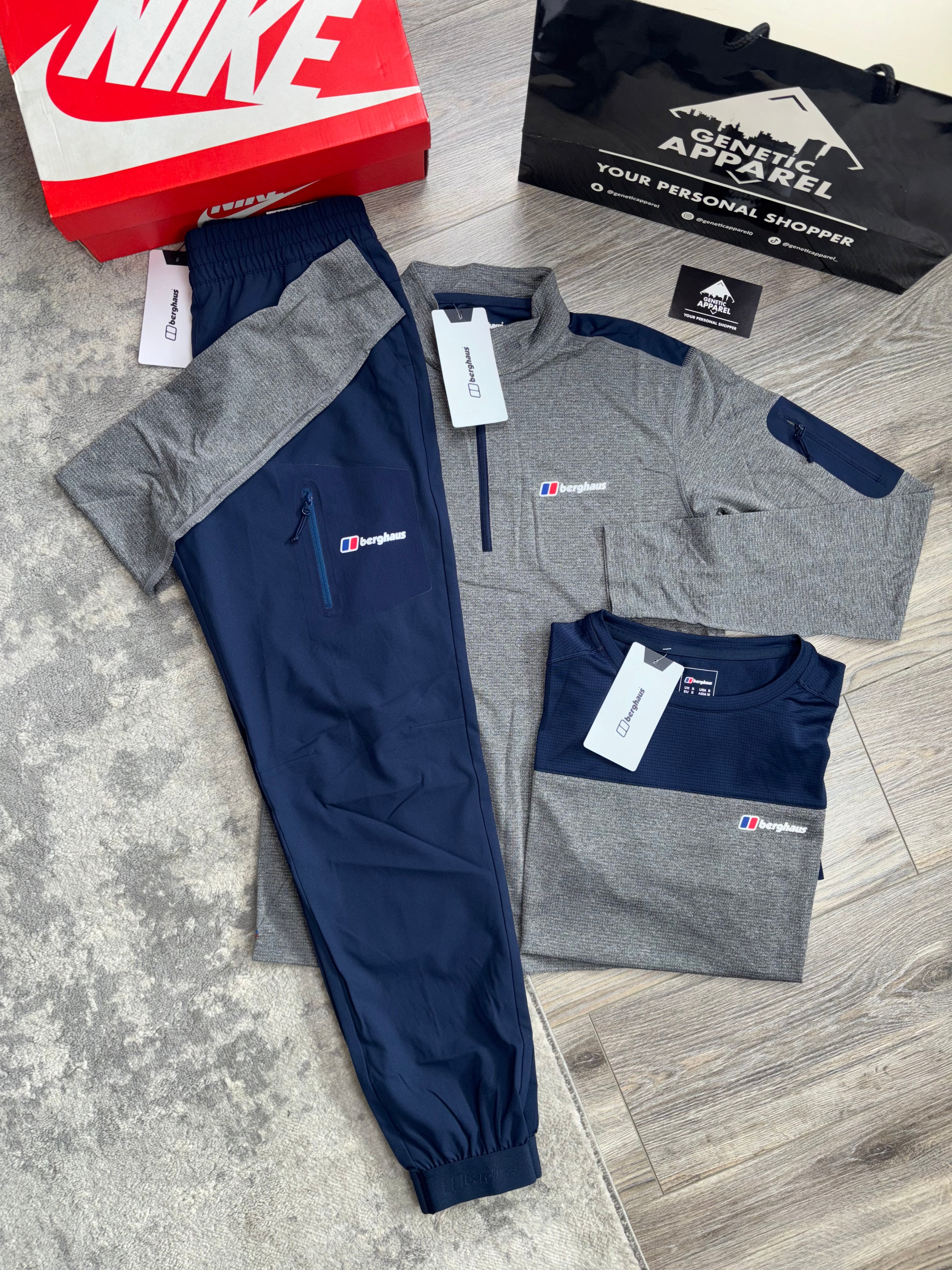 Berghaus 1/4 Zip Triset Tracksuit - ‘Navy/Grey’