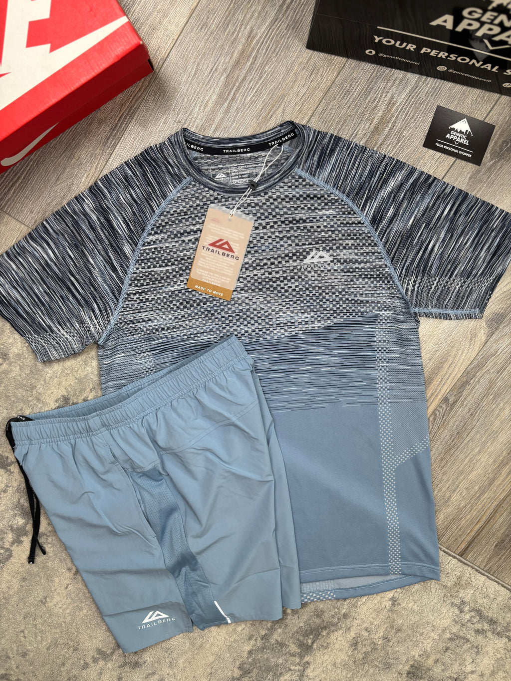 Trailberg Cloud T-Shirt / Short Set - ‘Baby Blue’