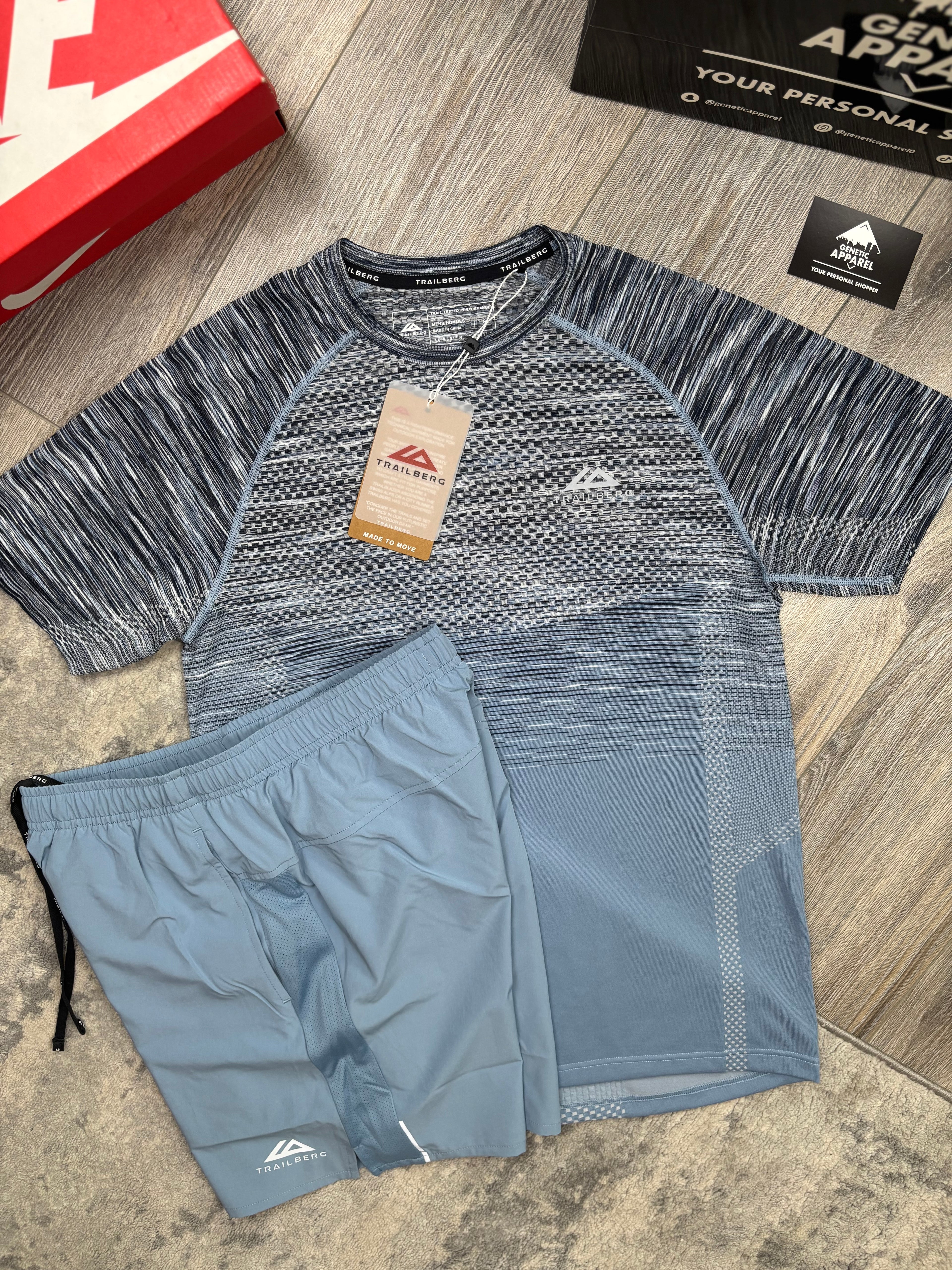 Trailberg Cloud T-Shirt / Short Set - ‘Baby Blue’
