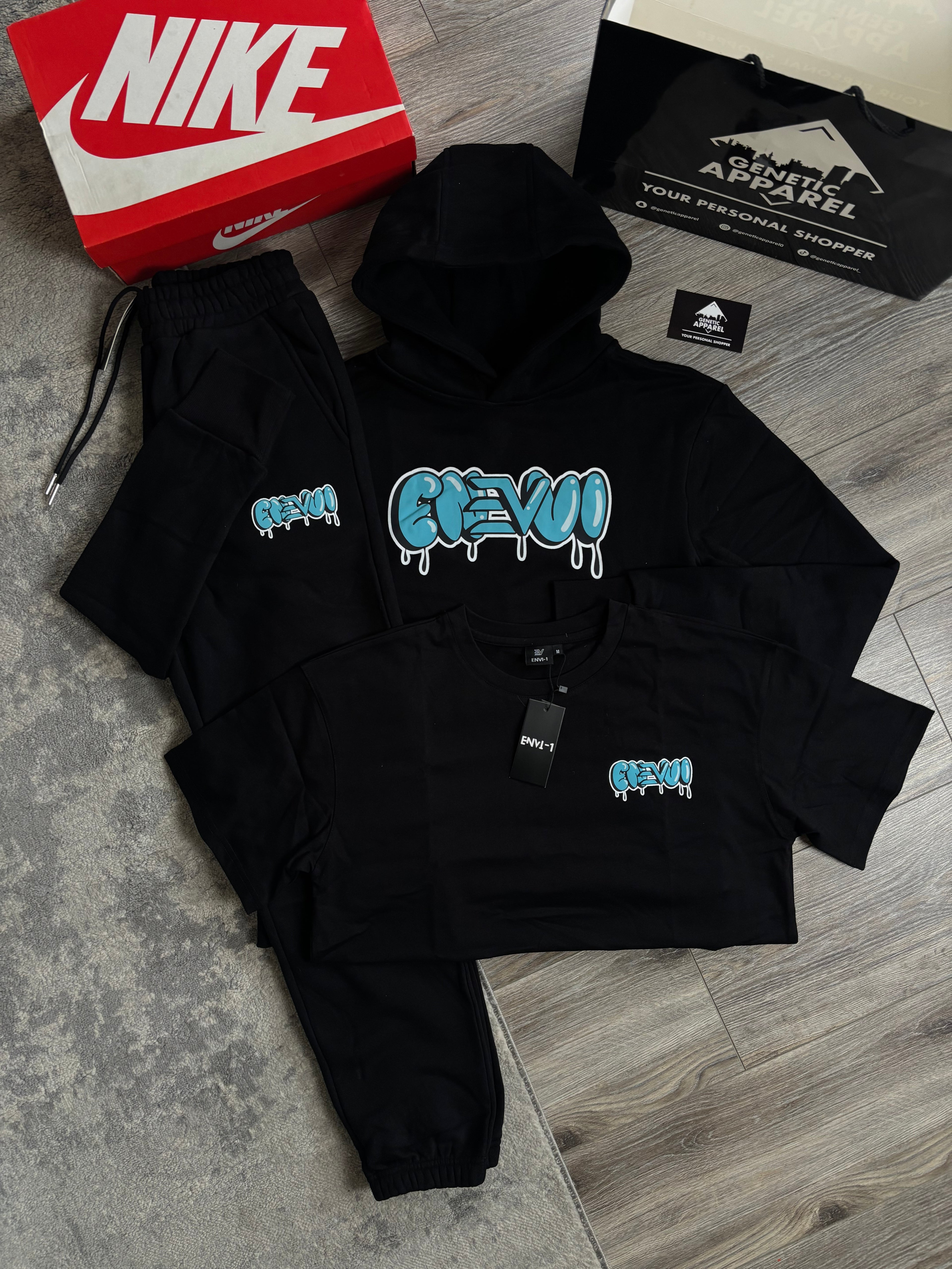 Envi1 Graffiti Triset Tracksuit - ‘Black/Blue’