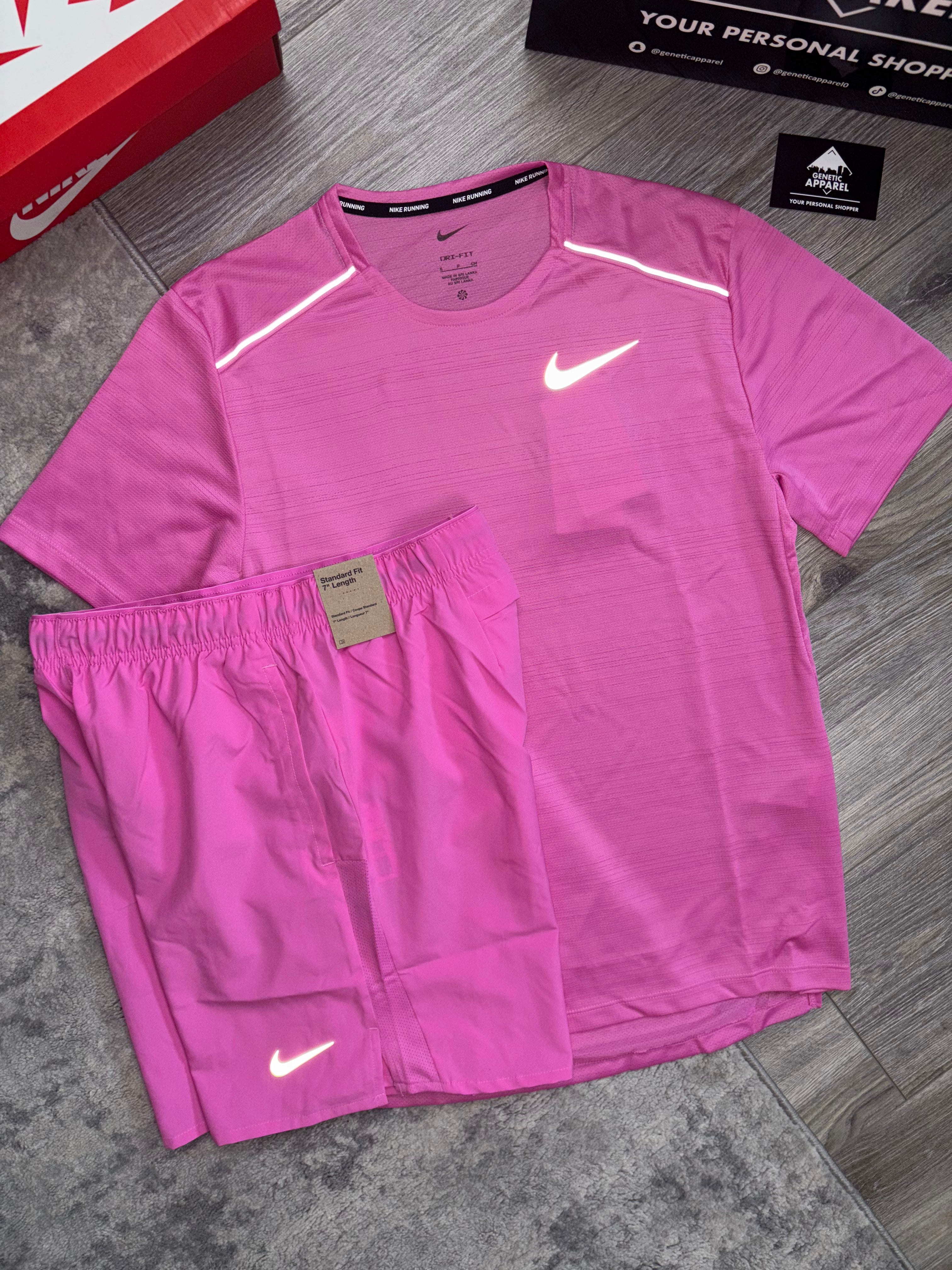 Nike Miler 1.0 T-Shirt / Short Set - ‘Playful Pink’