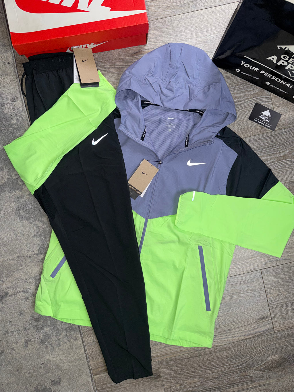 Nike Windrunner Tracksuit - ‘Lime / Black / Navy’