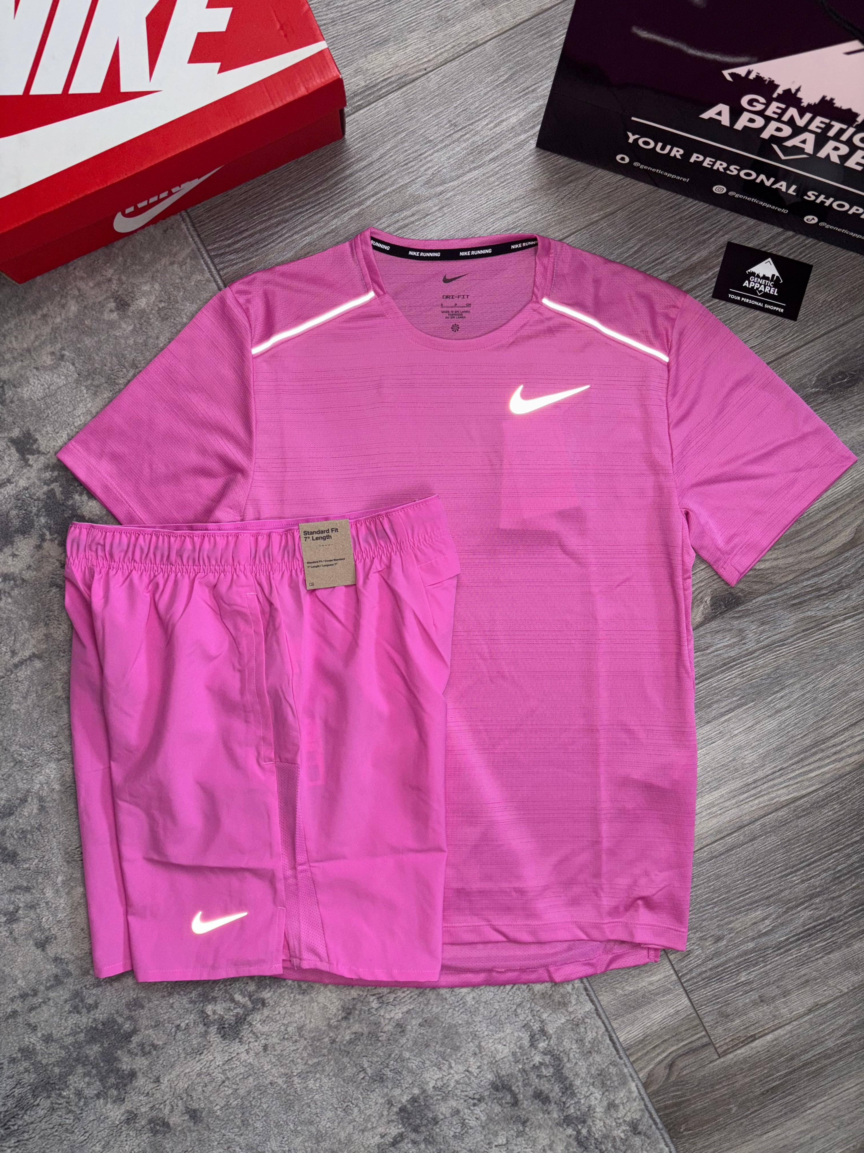 Nike Miler 1.0 T-Shirt / Short Set - ‘Playful Pink’