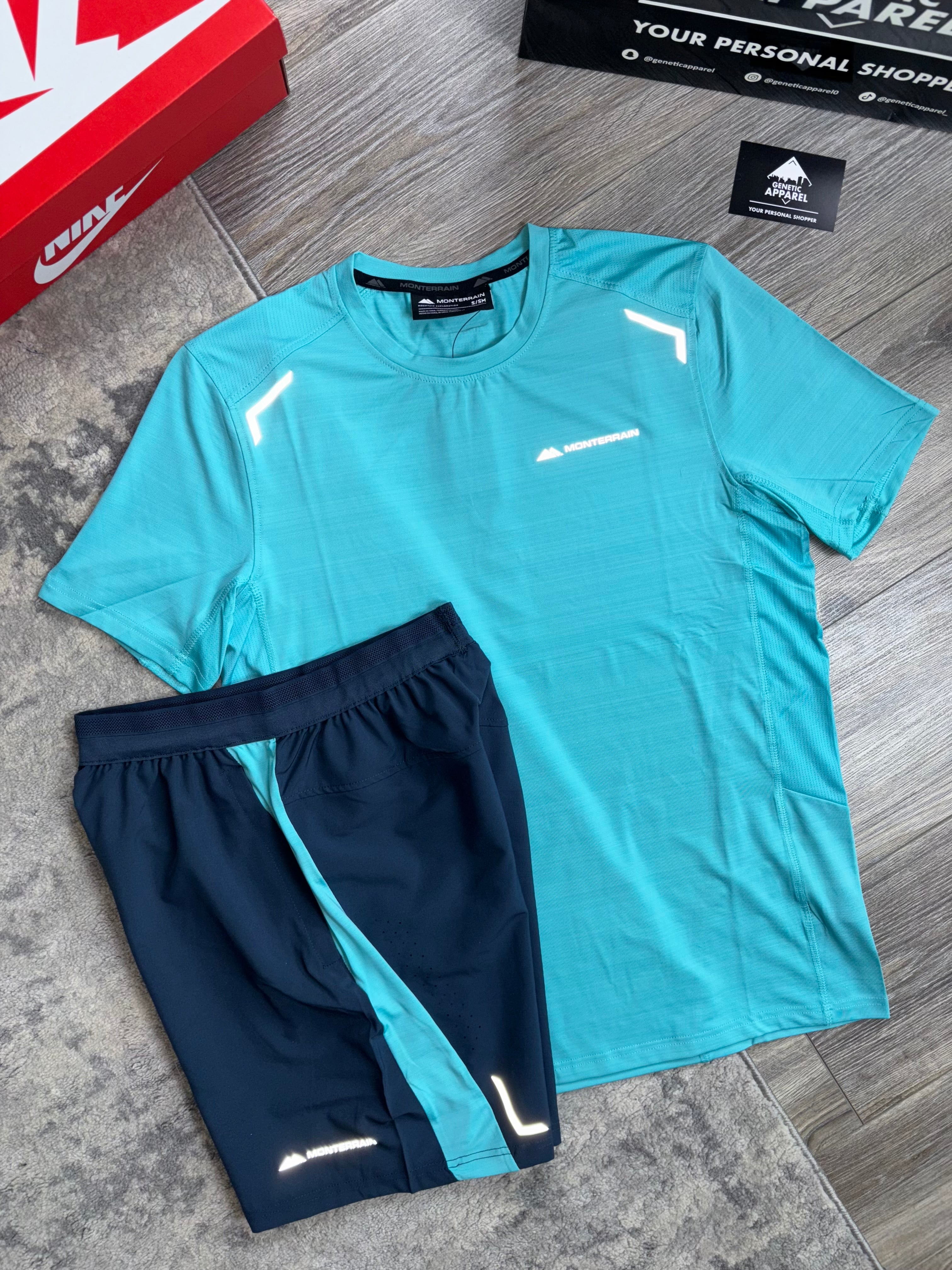 Monterrain Lyder T-Shirt / Short Set - ‘Turquoise’