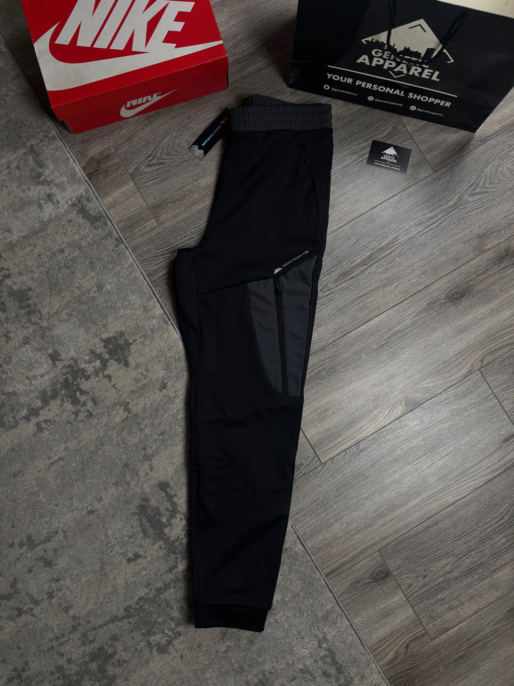 Monterrain Poly Tracksuit - ‘Black/Grey’