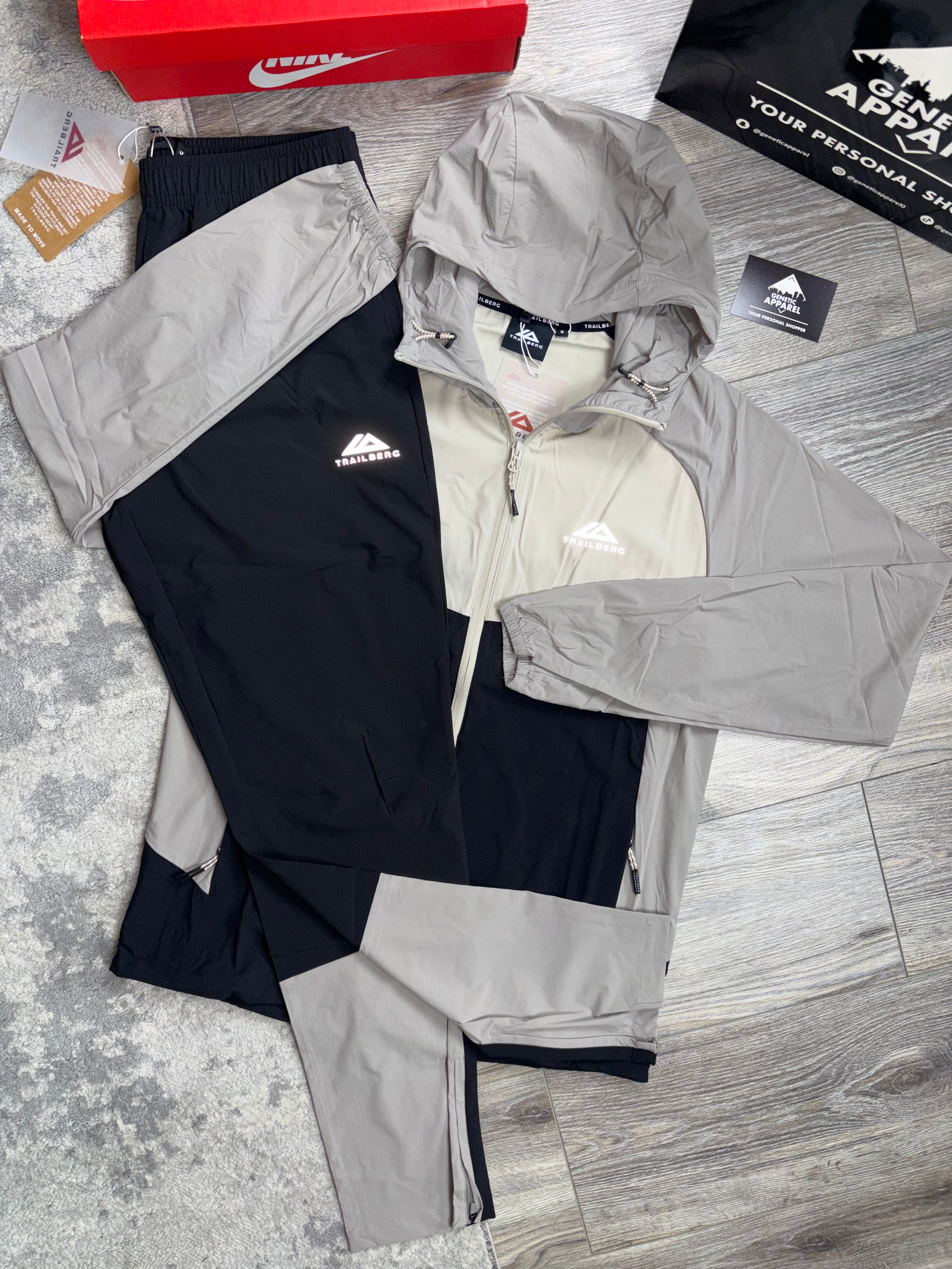 Trailberg Tech Tracksuit - ‘Cream/Black’