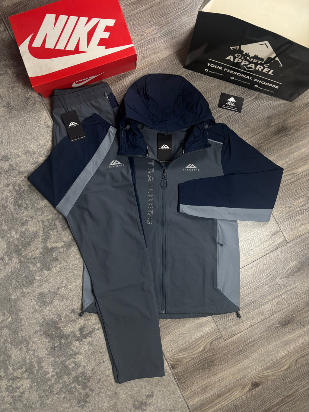Trailberg Triathlon Tracksuit - ‘Grey/Navy’