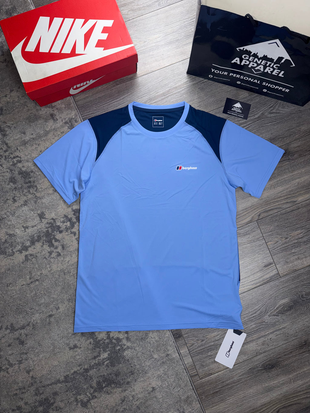Berghaus 1/4 Zip Triset - ‘Baby Blue / Navy’
