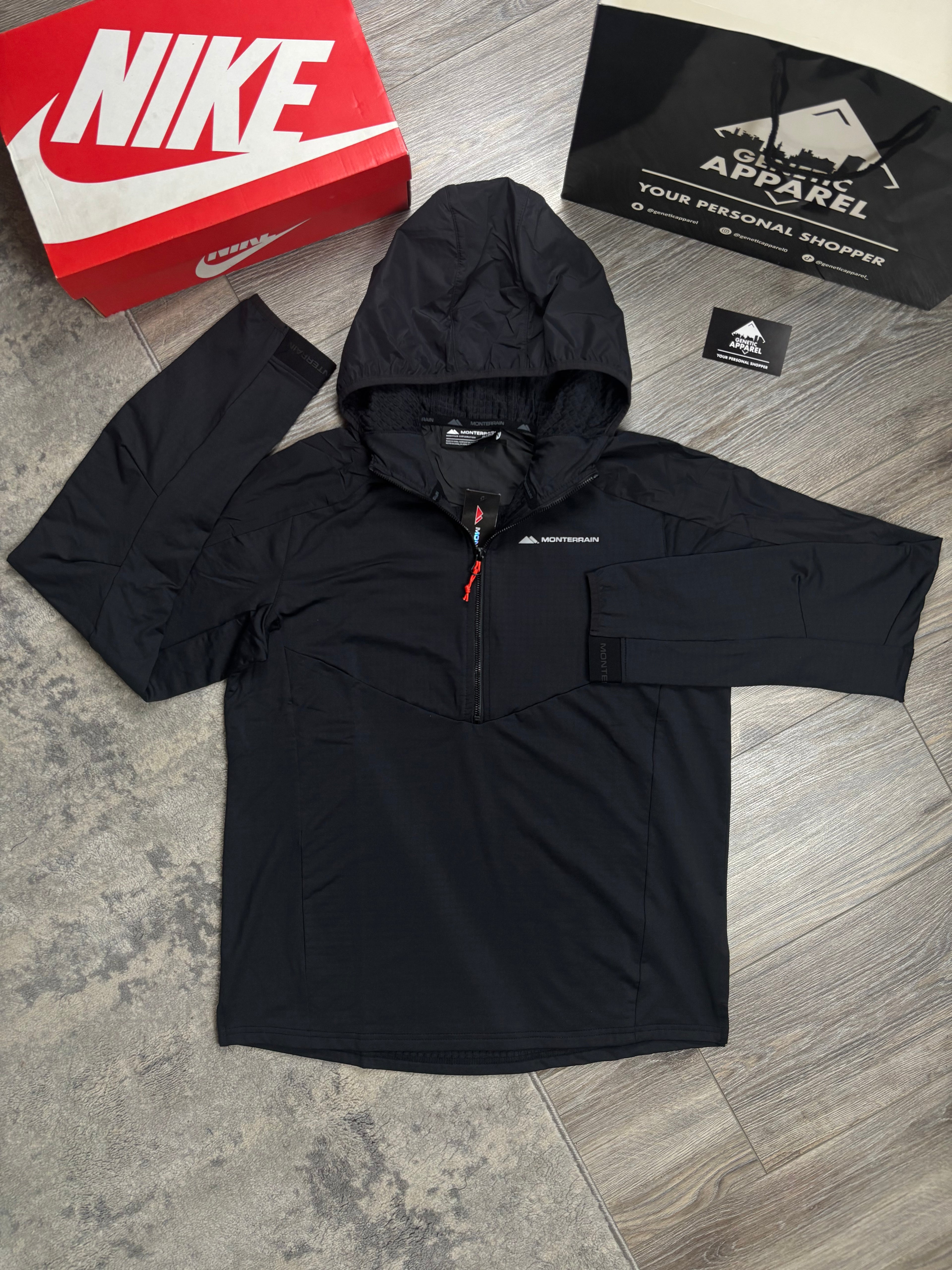 Monterrain Dinar 1/4 Zip Tracksuit - ‘Black/Red’