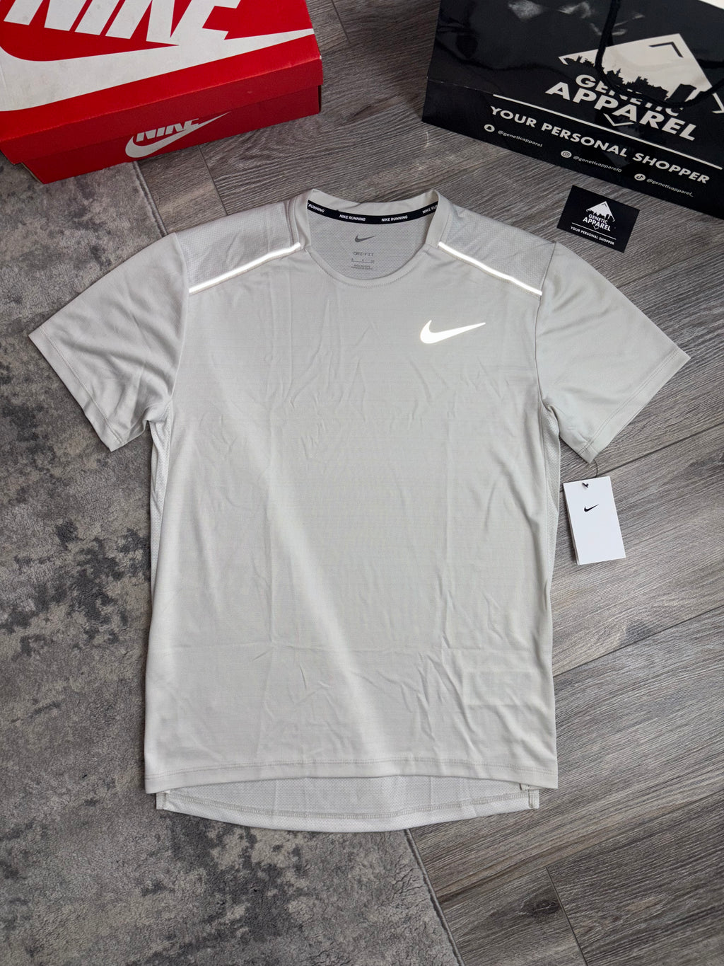 Nike Miler 1.0 T-Shirt / Short Set - ‘Cream/Black’