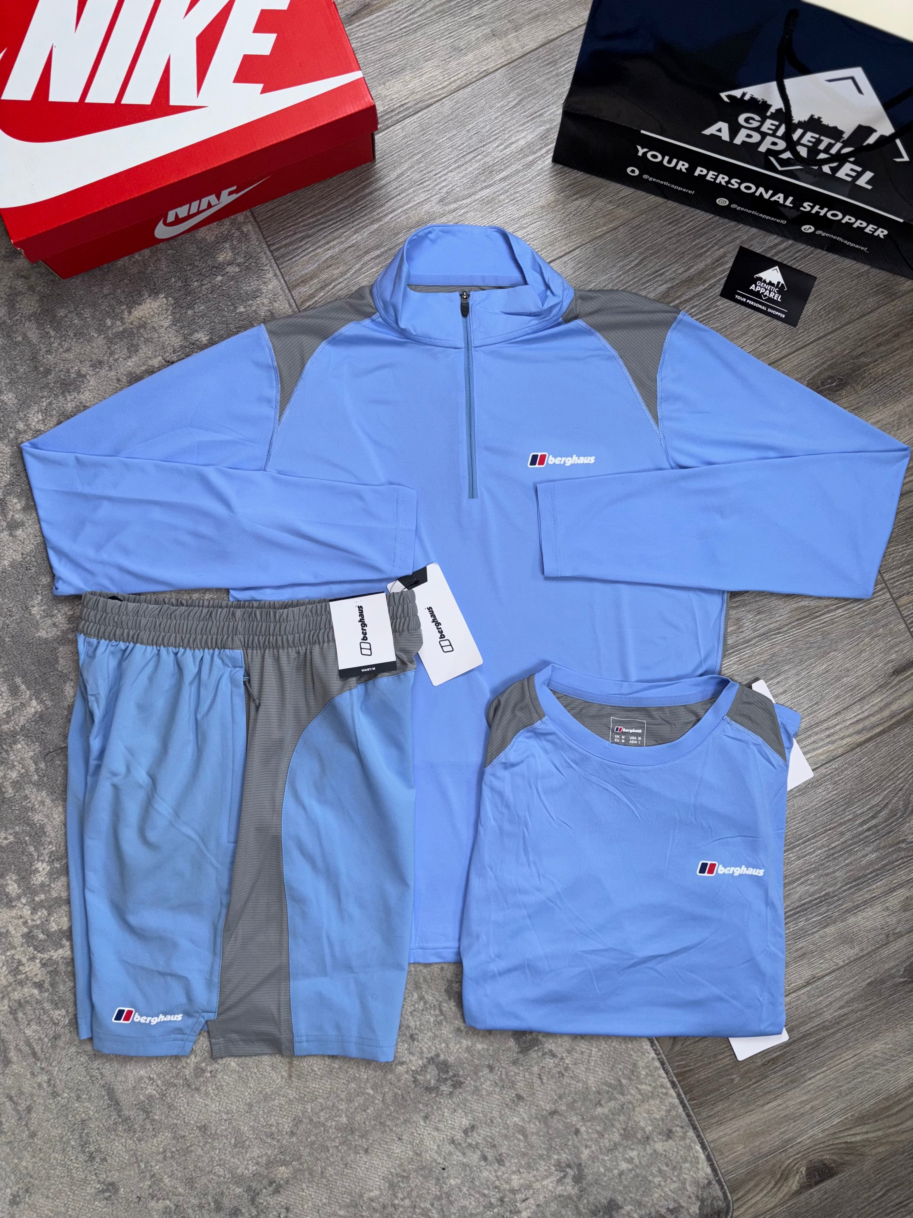 Berghaus Triset 1/4 Zip Set - ‘Baby Blue’
