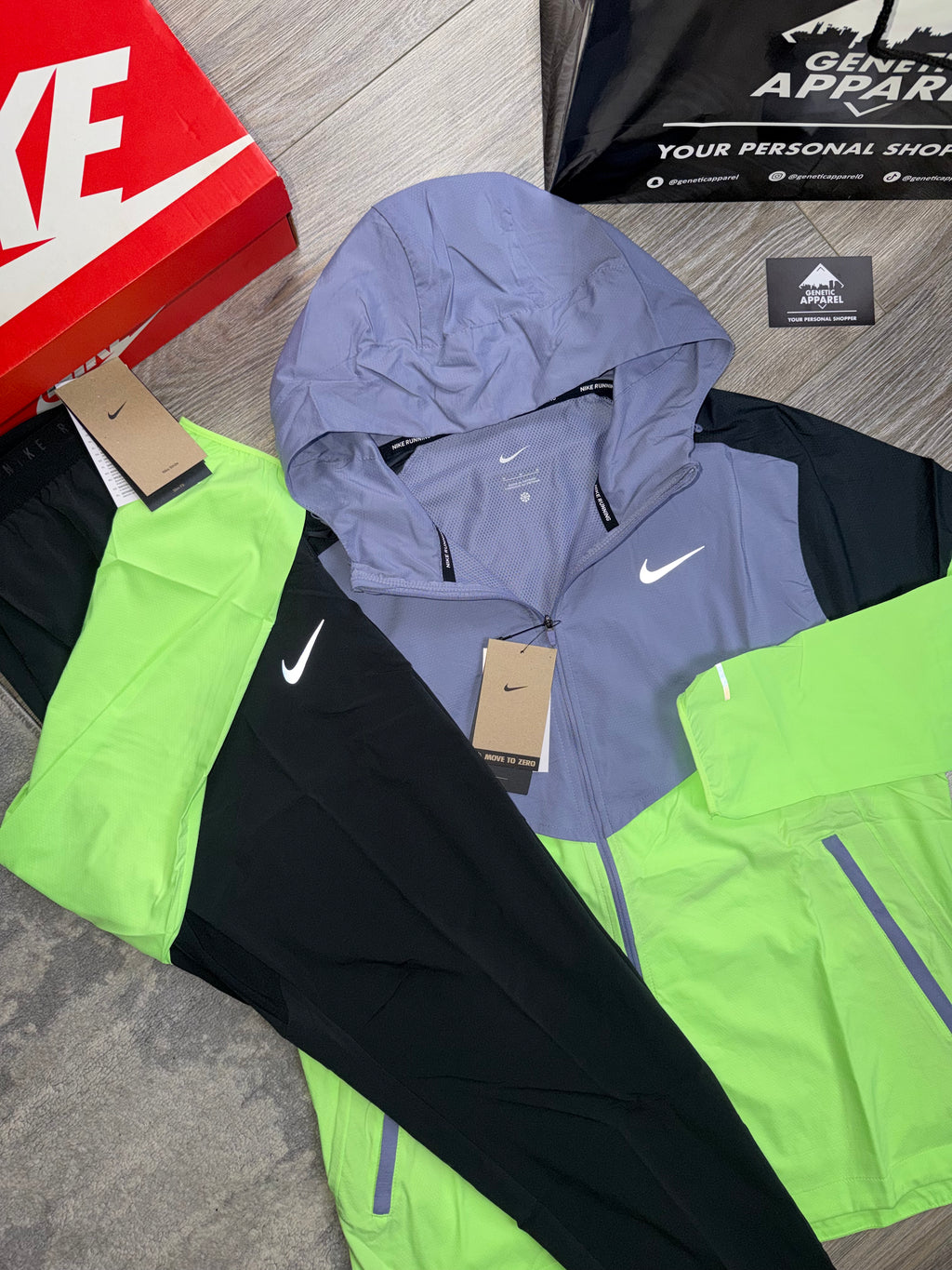 Nike Windrunner Tracksuit - ‘Lime / Black / Navy’