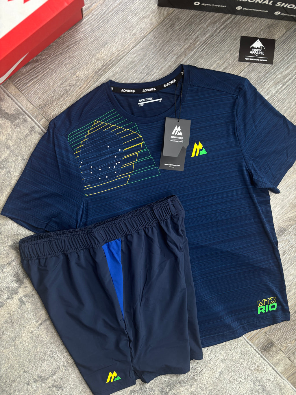 Montirex De Janeiro T-Shirt / Short Set - ‘Navy/Blue’