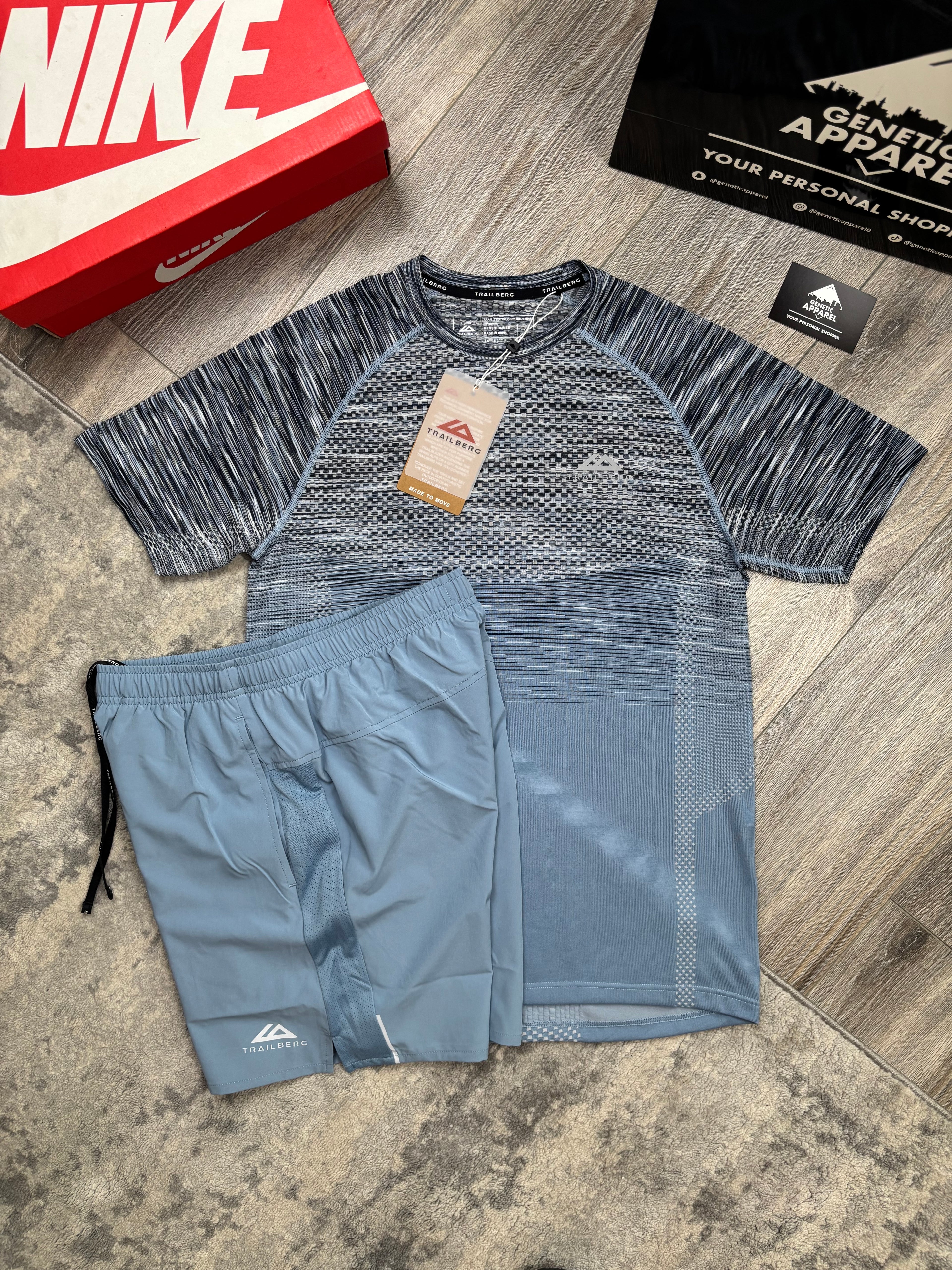 Trailberg Cloud T-Shirt / Short Set - ‘Baby Blue’