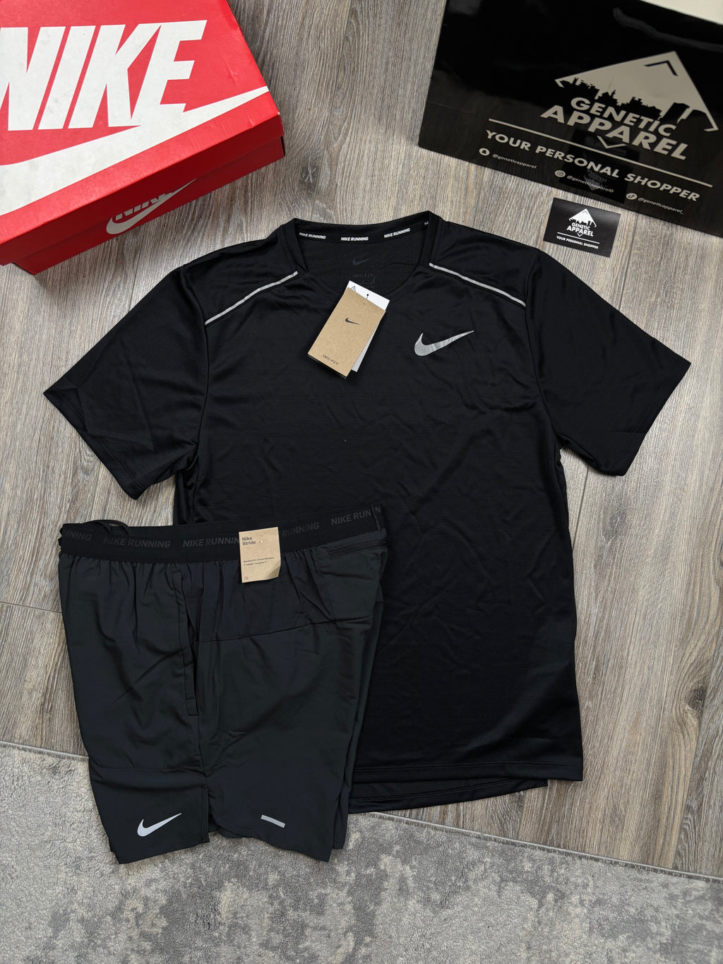 Nike Miler 1.0 T-Shirt / Short Set - ‘Black’