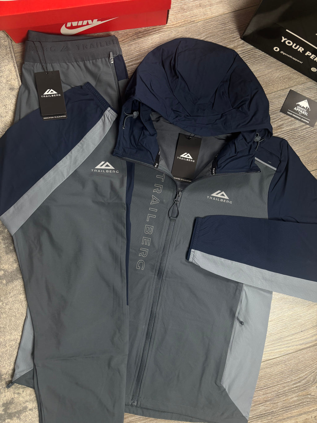 Trailberg Triathlon Tracksuit - ‘Grey/Navy’