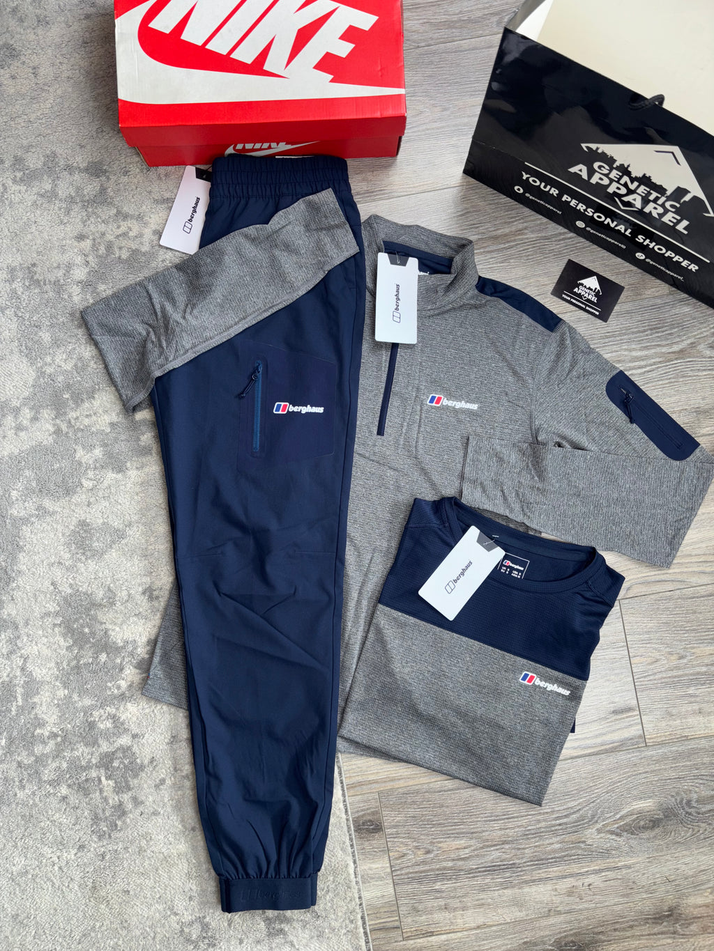 Berghaus 1/4 Zip Triset Tracksuit - ‘Navy/Grey’