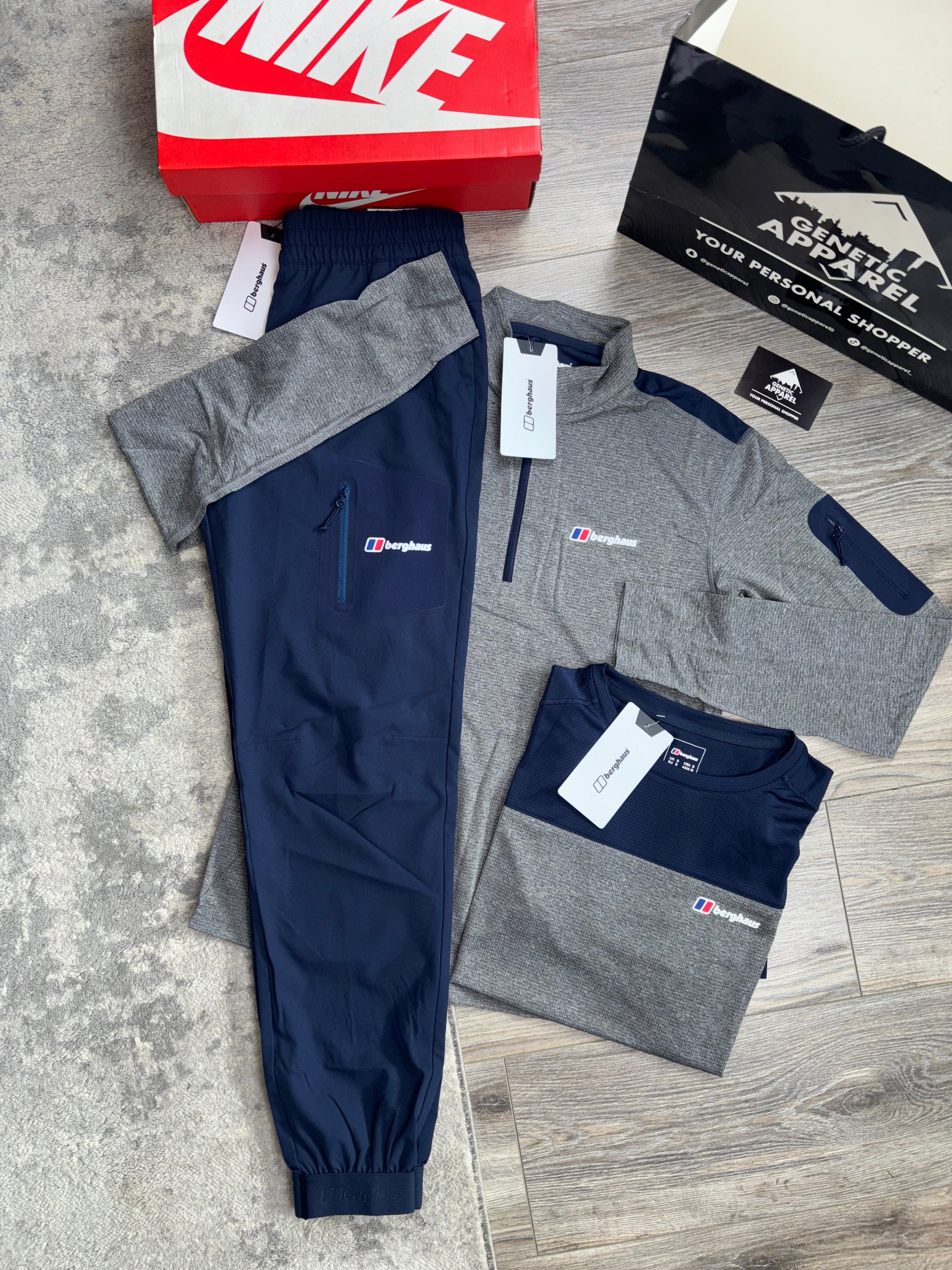 Berghaus 1/4 Zip Triset Tracksuit - ‘Navy/Grey’