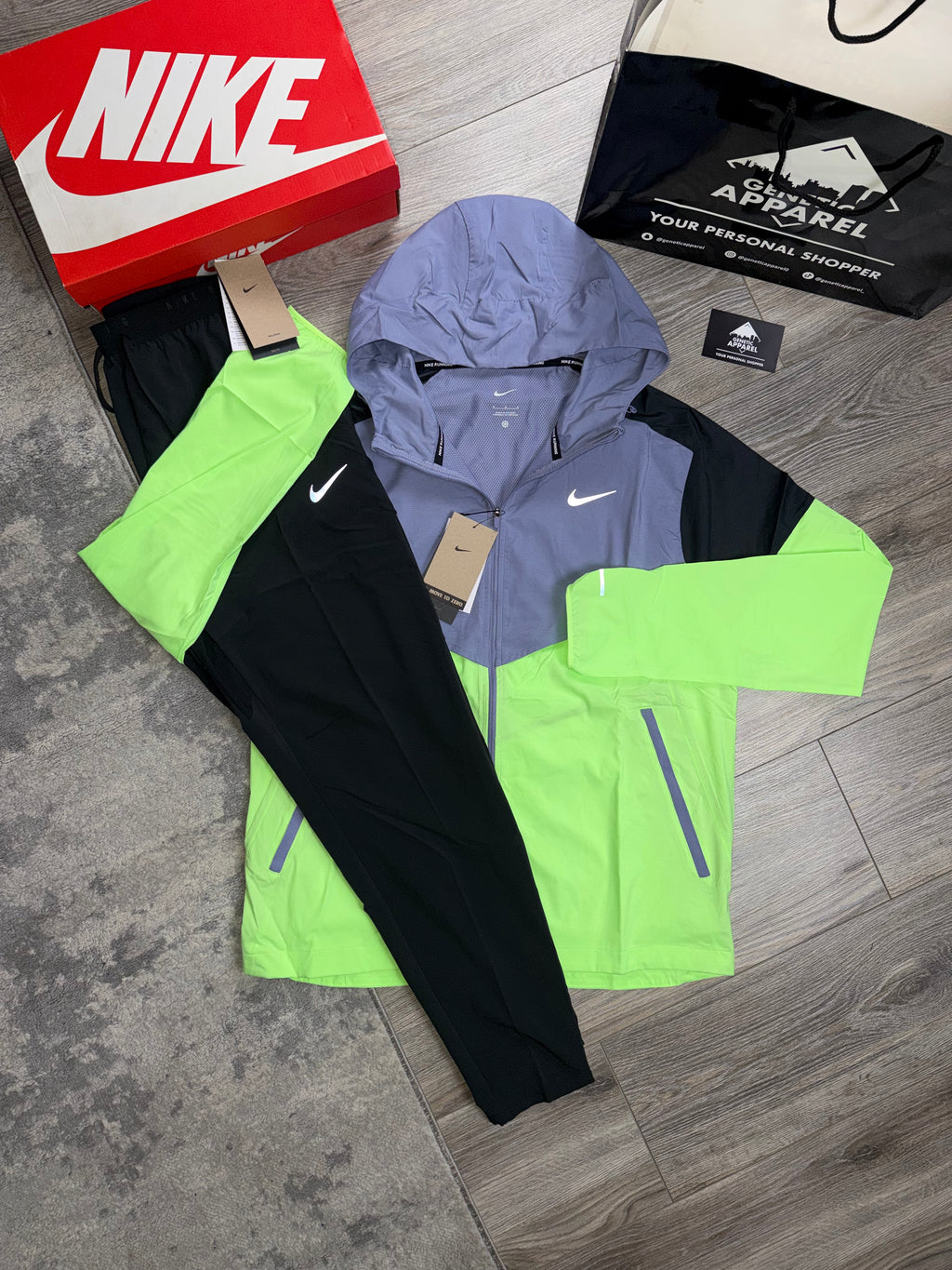 Nike Windrunner Tracksuit - ‘Lime / Black / Navy’