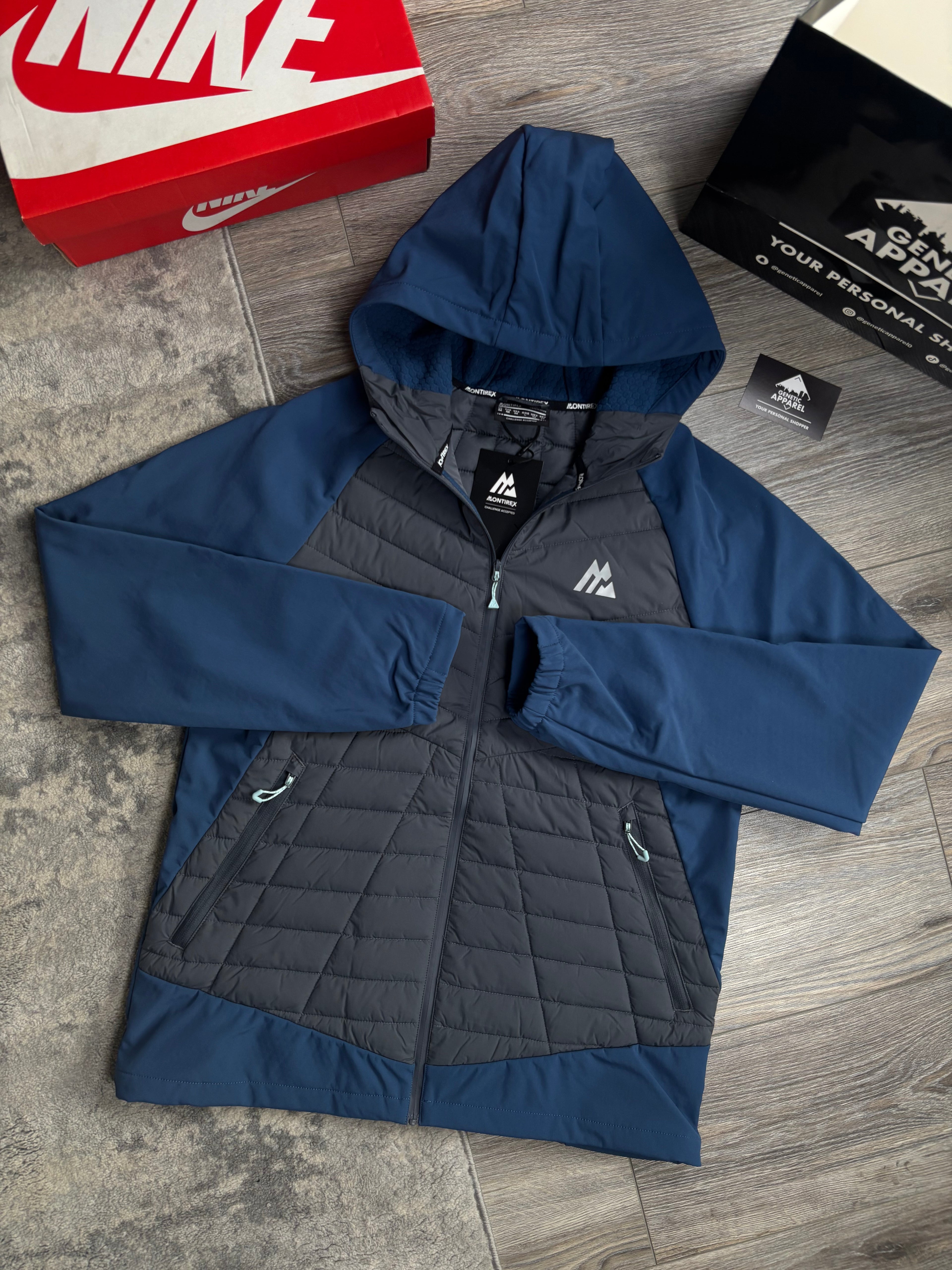Montirex Hybrid Tech Jacket - ‘Navy/Grey’