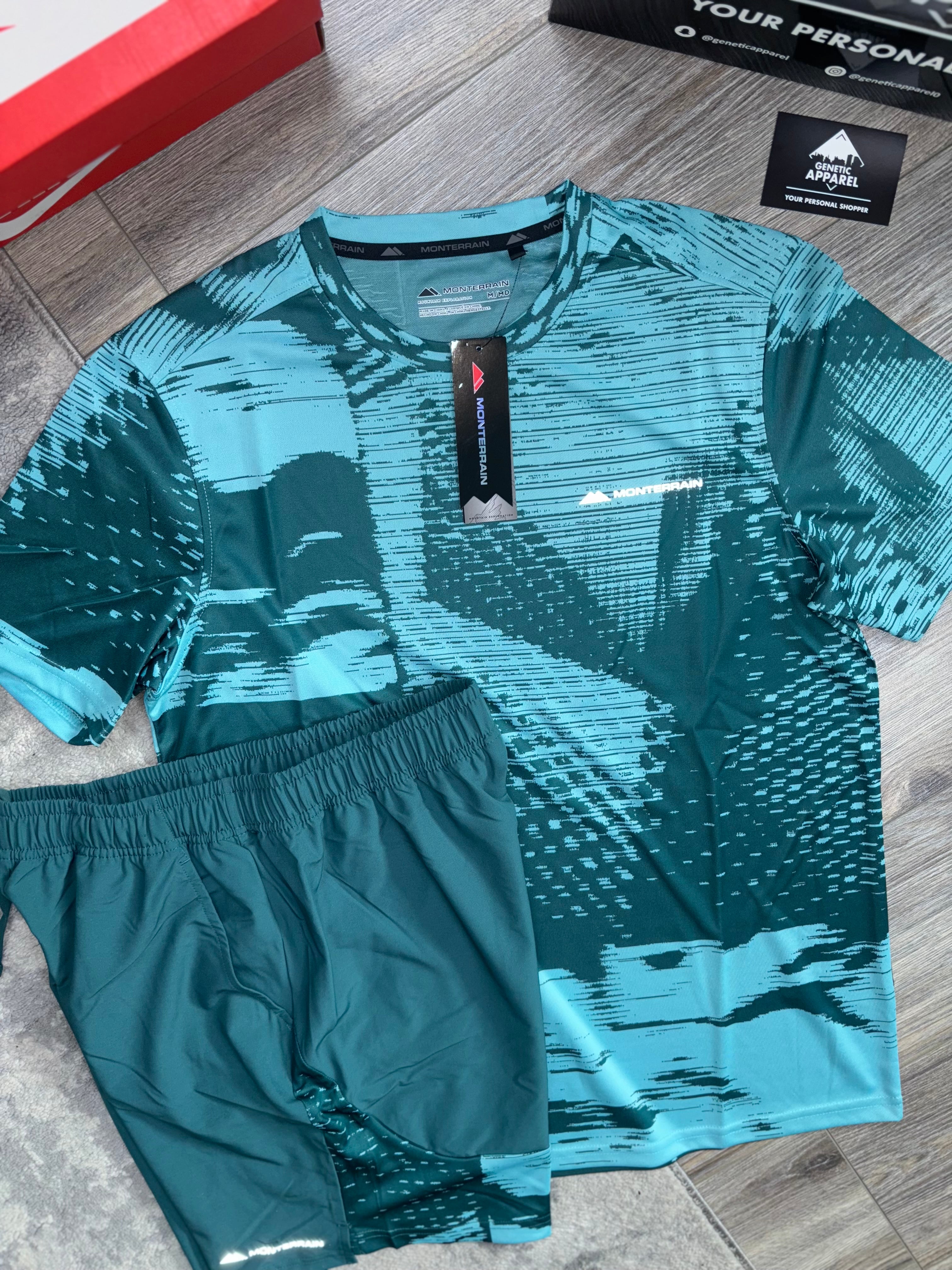 Monterrain Utility T-Shirt / Short Set - ‘Turquoise’