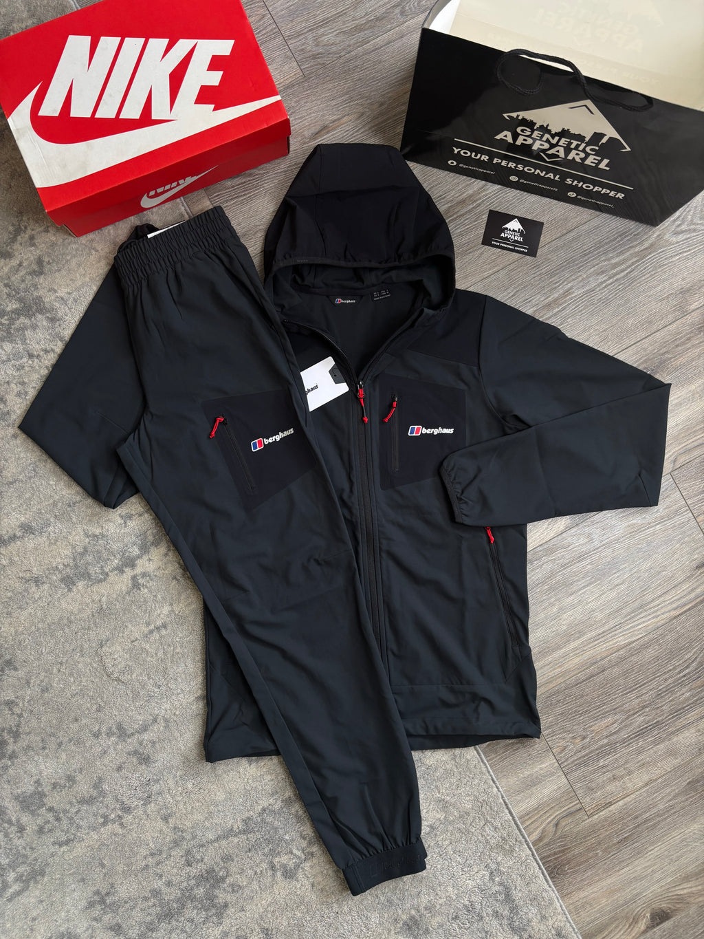 Berghaus Tech Tracksuit - ‘Black/Red’