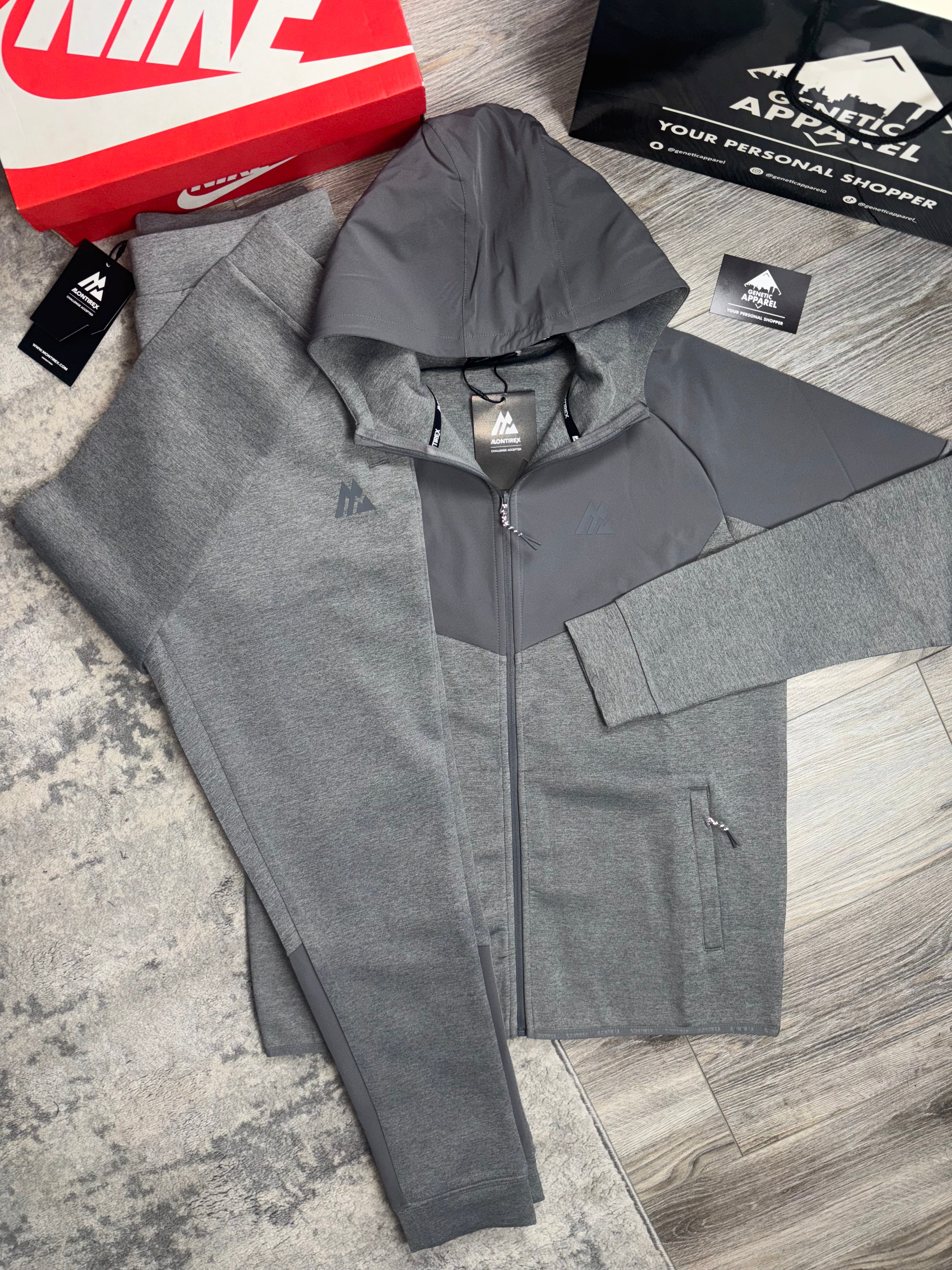Montirex Fleeced Tracksuit -‘Slate Grey/Grey’