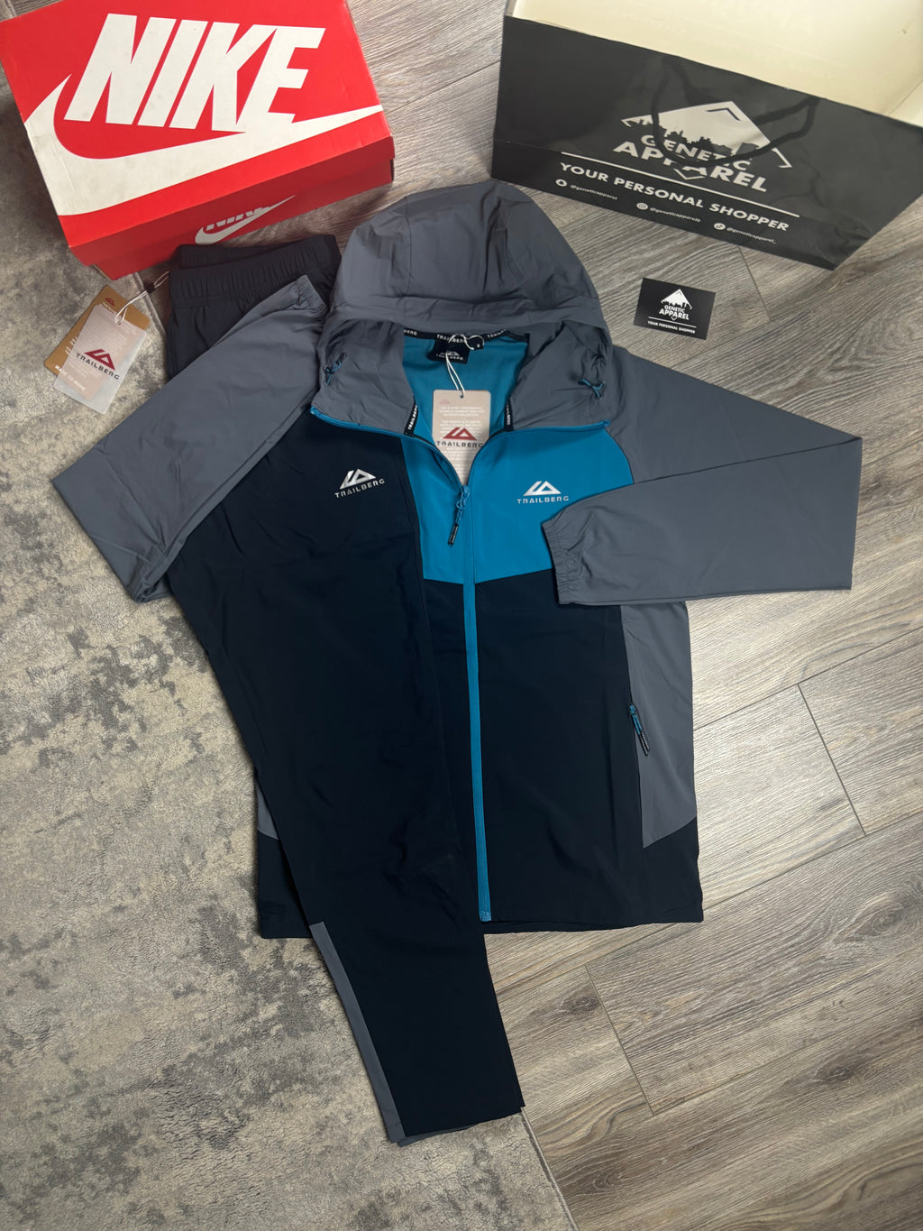 Trailberg Tech Tracksuit - ‘Blue/Navy/Grey’