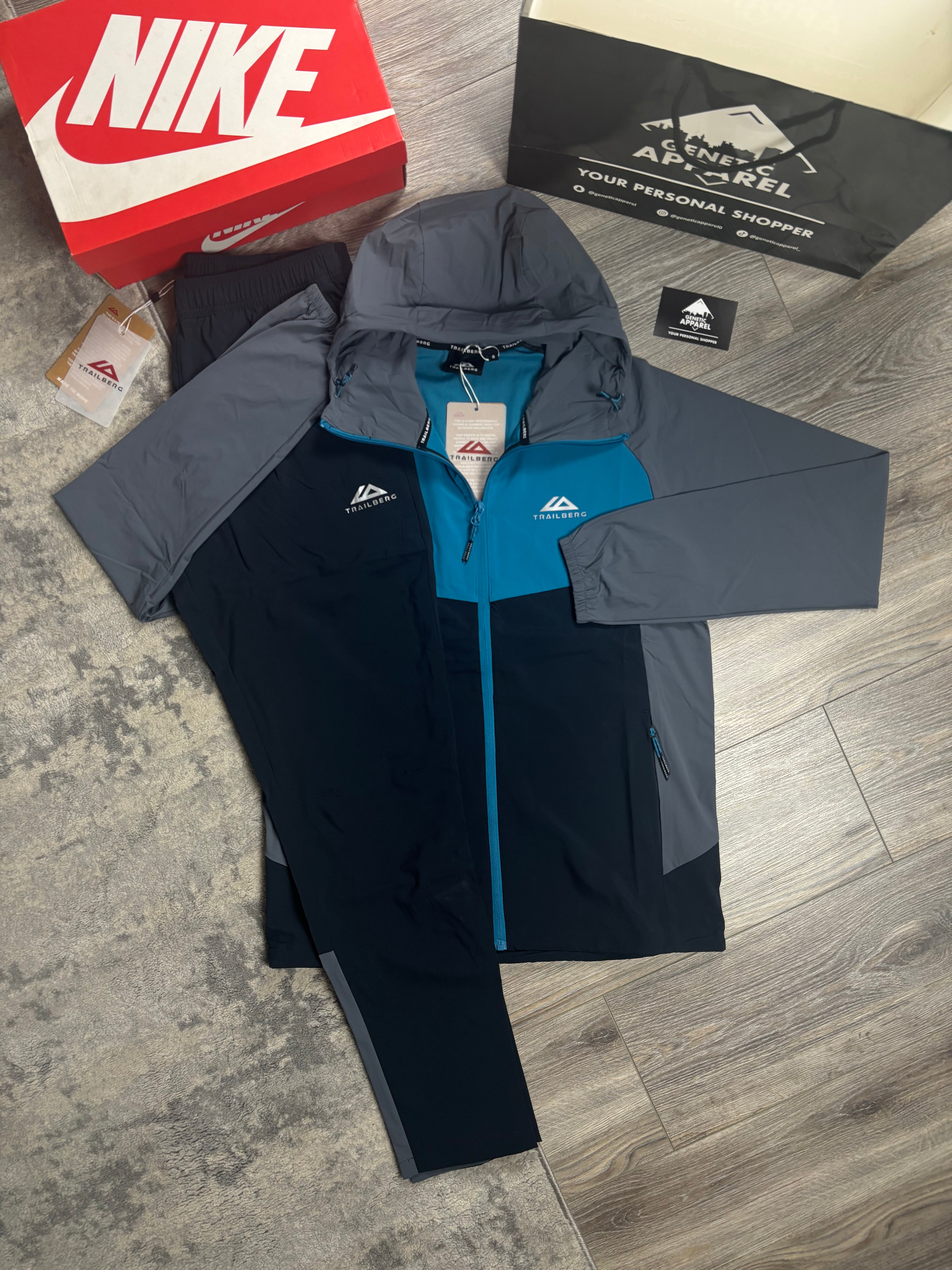 Trailberg Tech Tracksuit - ‘Blue/Navy/Grey’