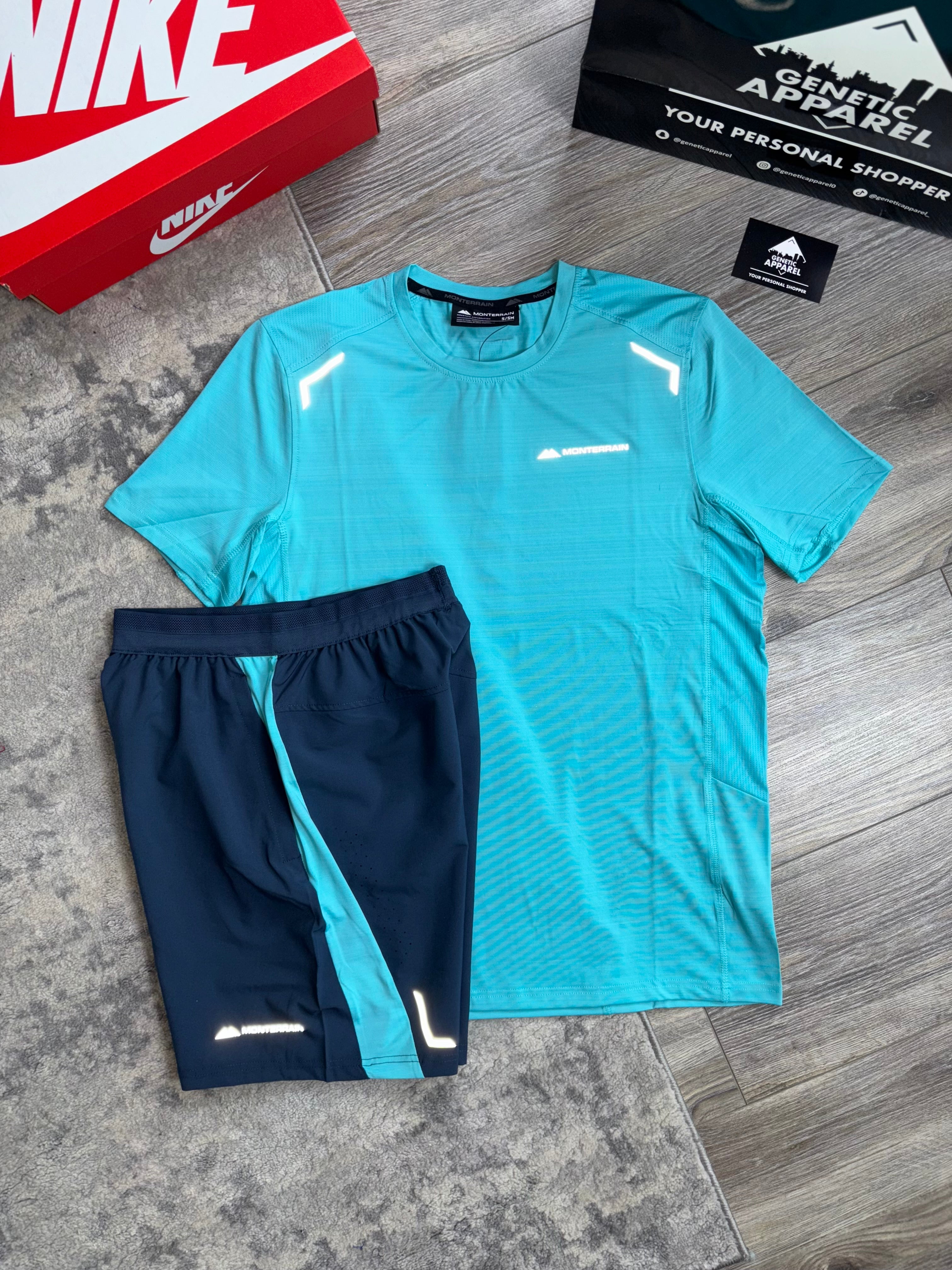 Monterrain Lyder T-Shirt / Short Set - ‘Turquoise’
