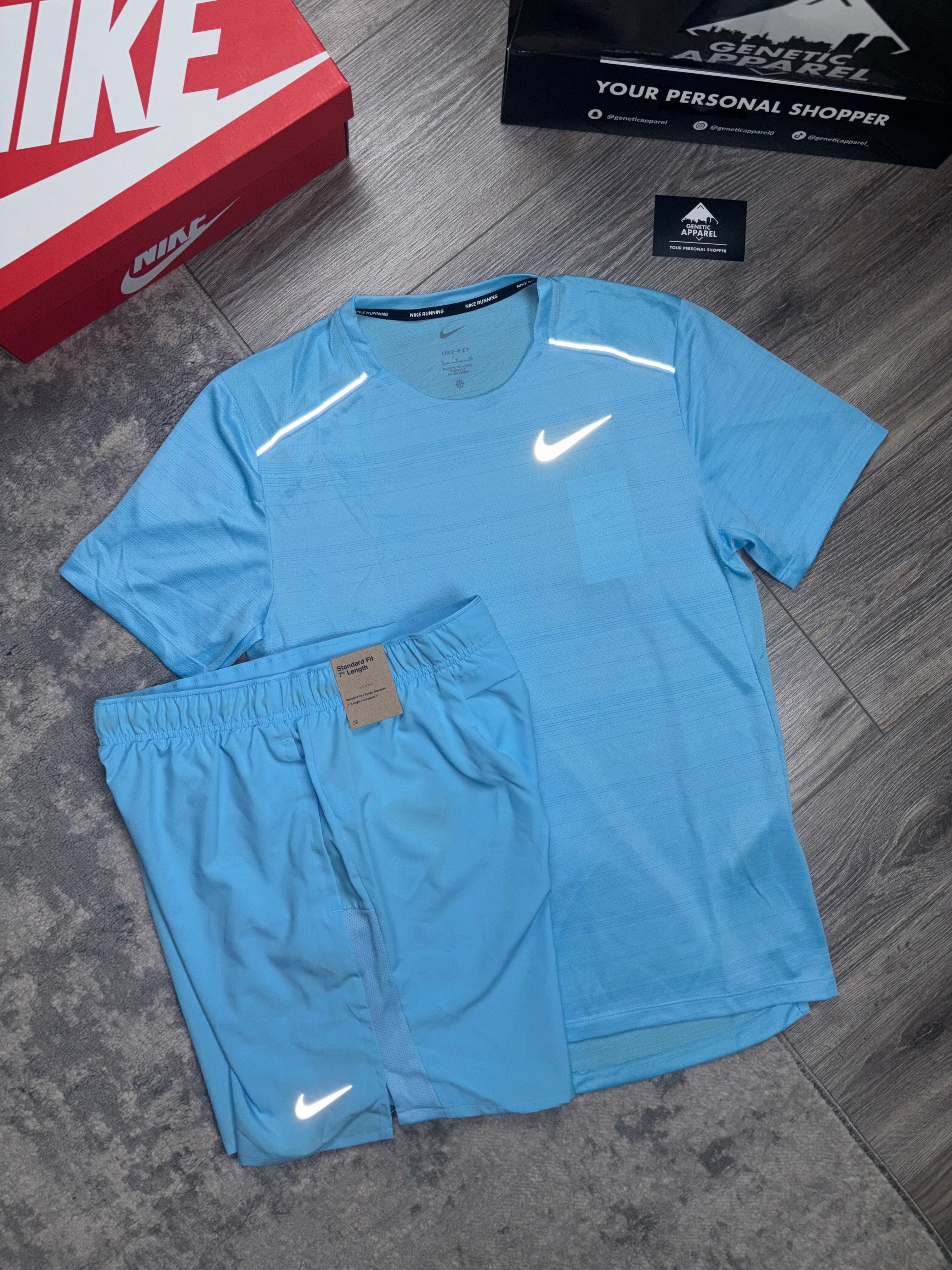 Nike Miler 1.0 T-Shirt / Short Set - ‘Baby Blue’