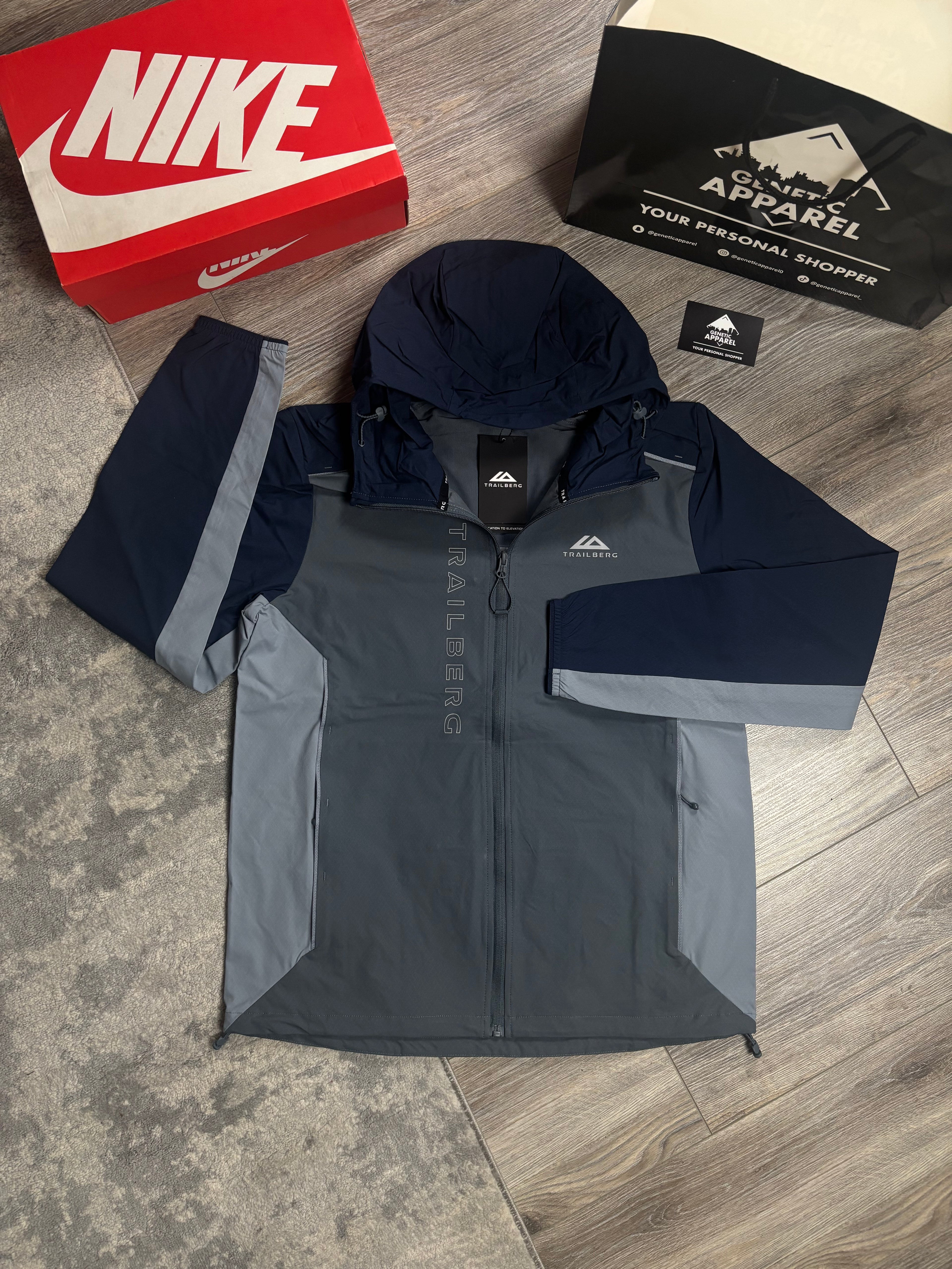 Trailberg Triathlon Tracksuit - ‘Grey/Navy’