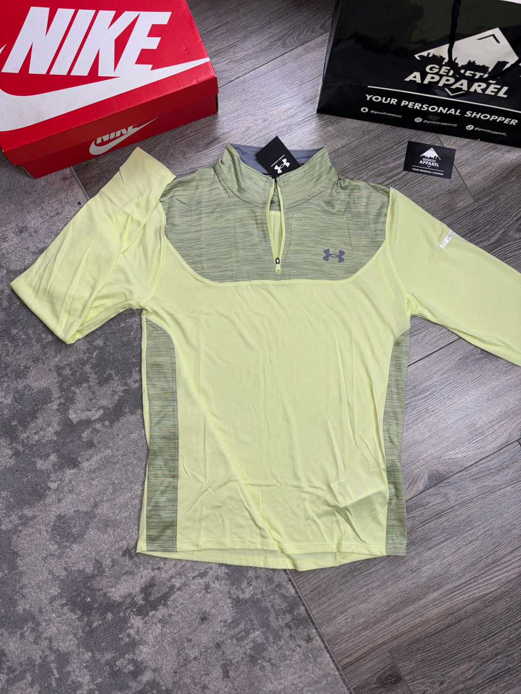 Under Armour 1/4 Zip Triset - ‘Neon/Grey’