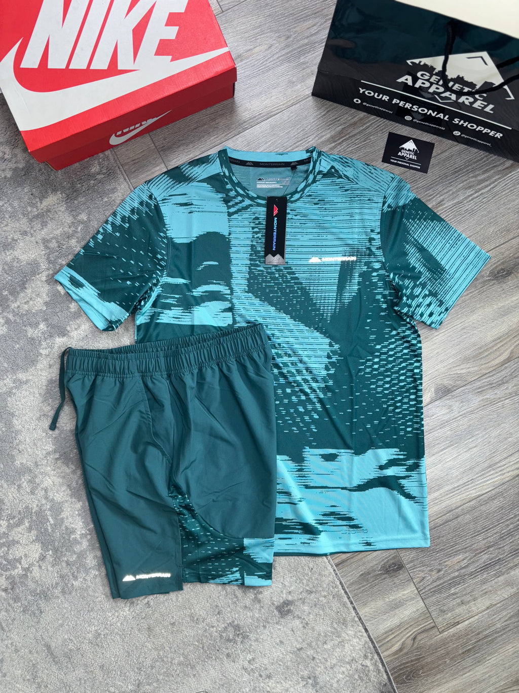 Monterrain Utility T-Shirt / Short Set - ‘Turquoise’