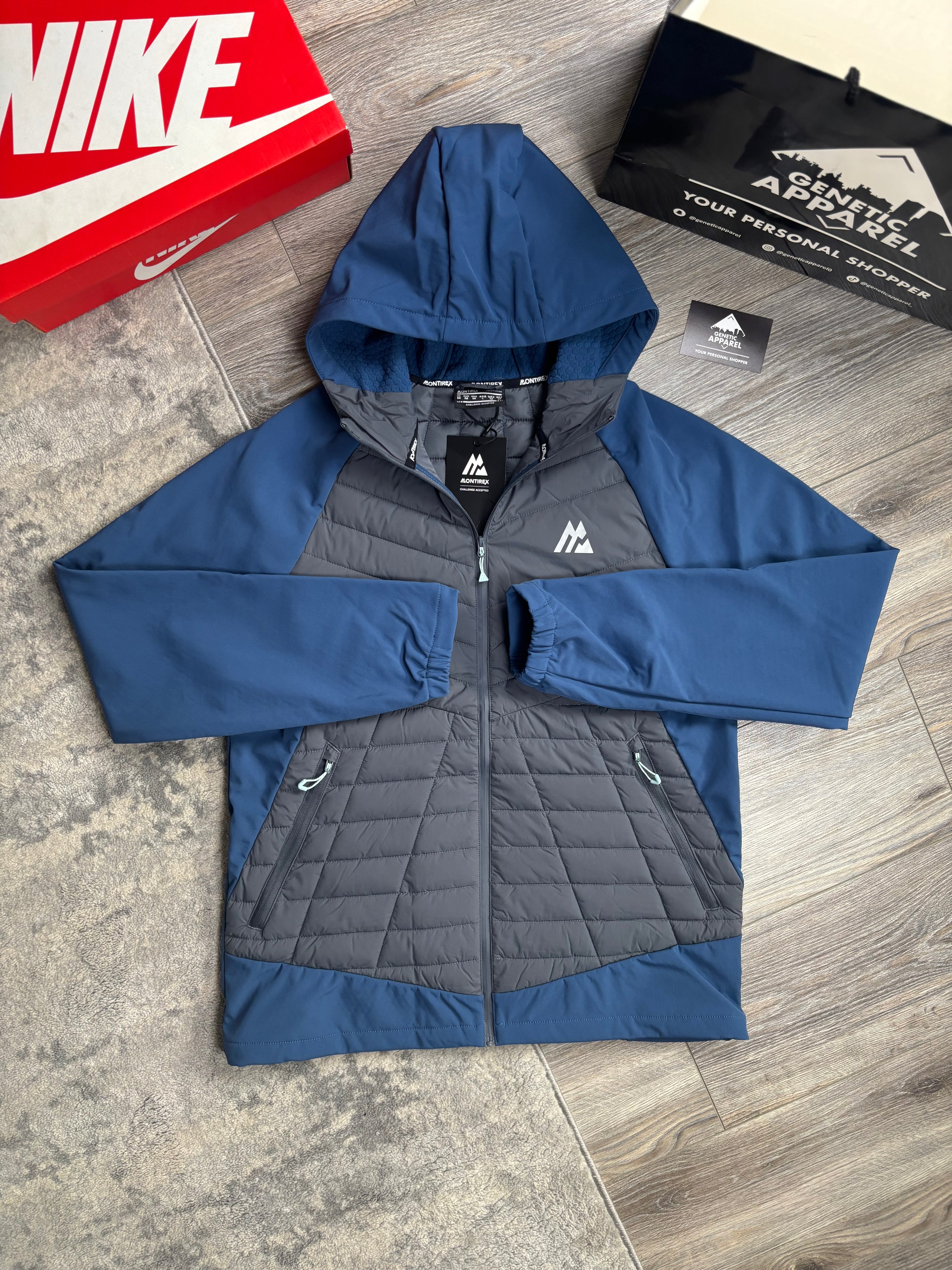 Montirex Hybrid Tech Jacket - ‘Navy/Grey’