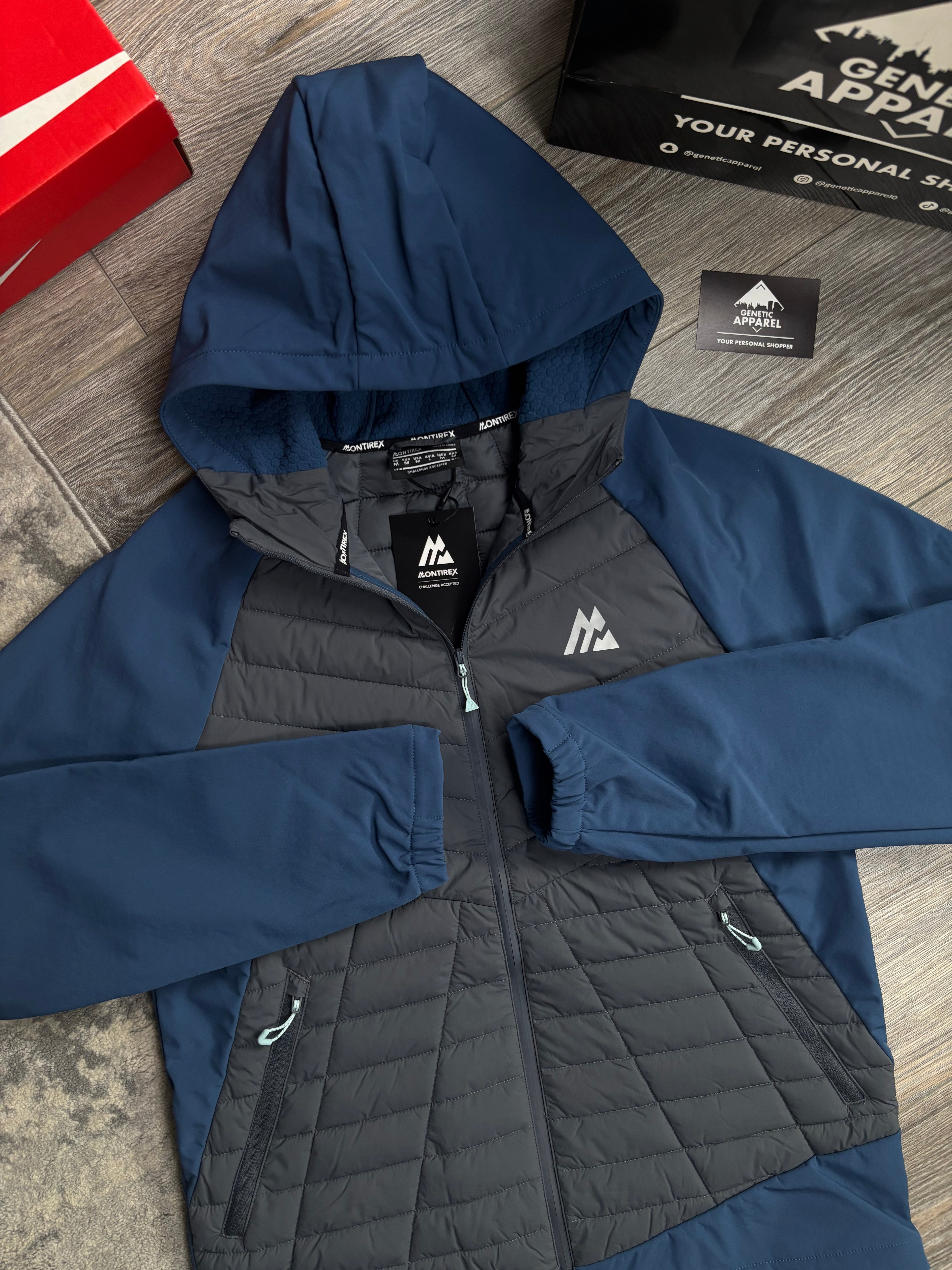 Montirex Hybrid Tech Jacket - ‘Navy/Grey’