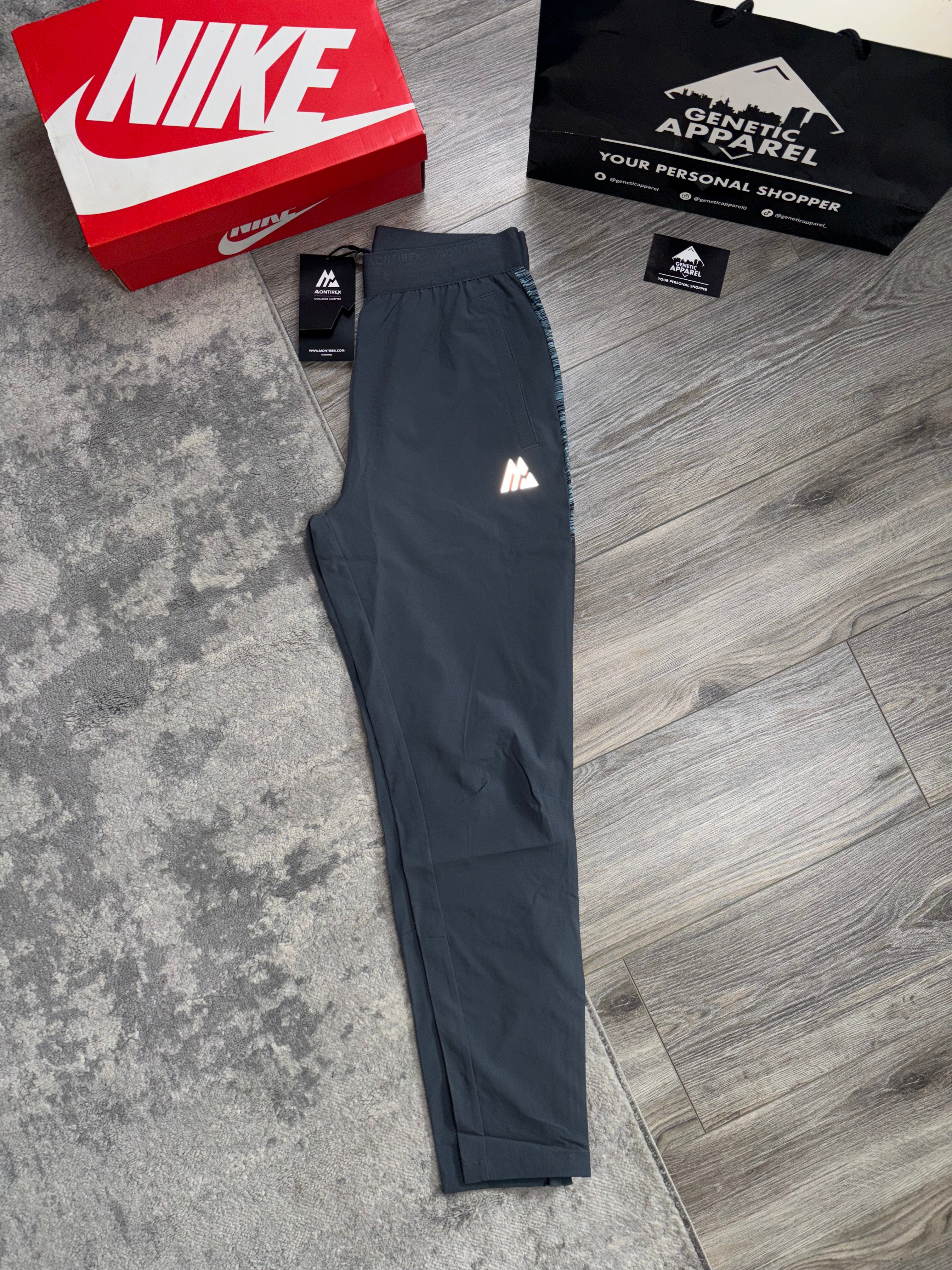 Montirex 1/4 Zip Triset Tracksuit - ‘Teal/Grey’
