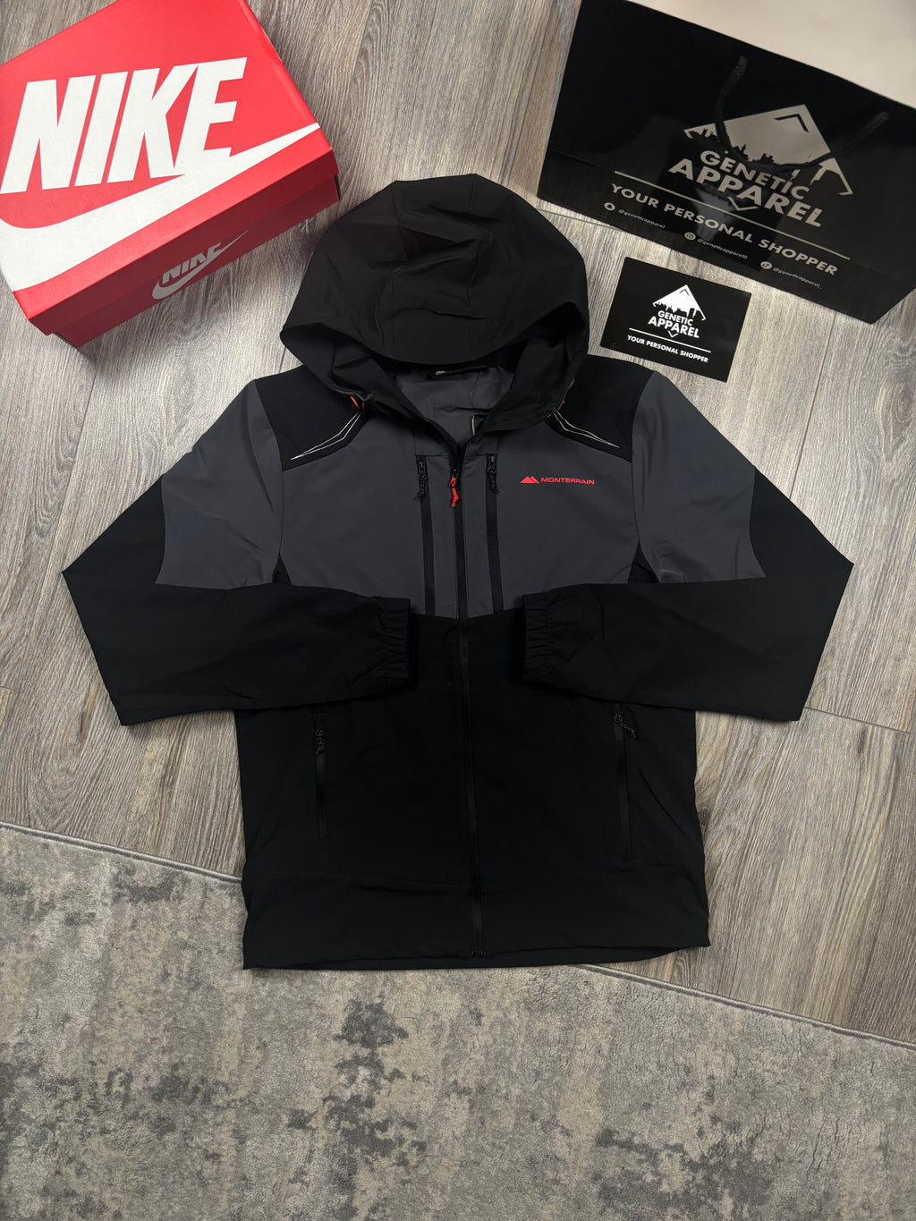 Monterrain Orbit Tracksuit - ‘Black/Red’