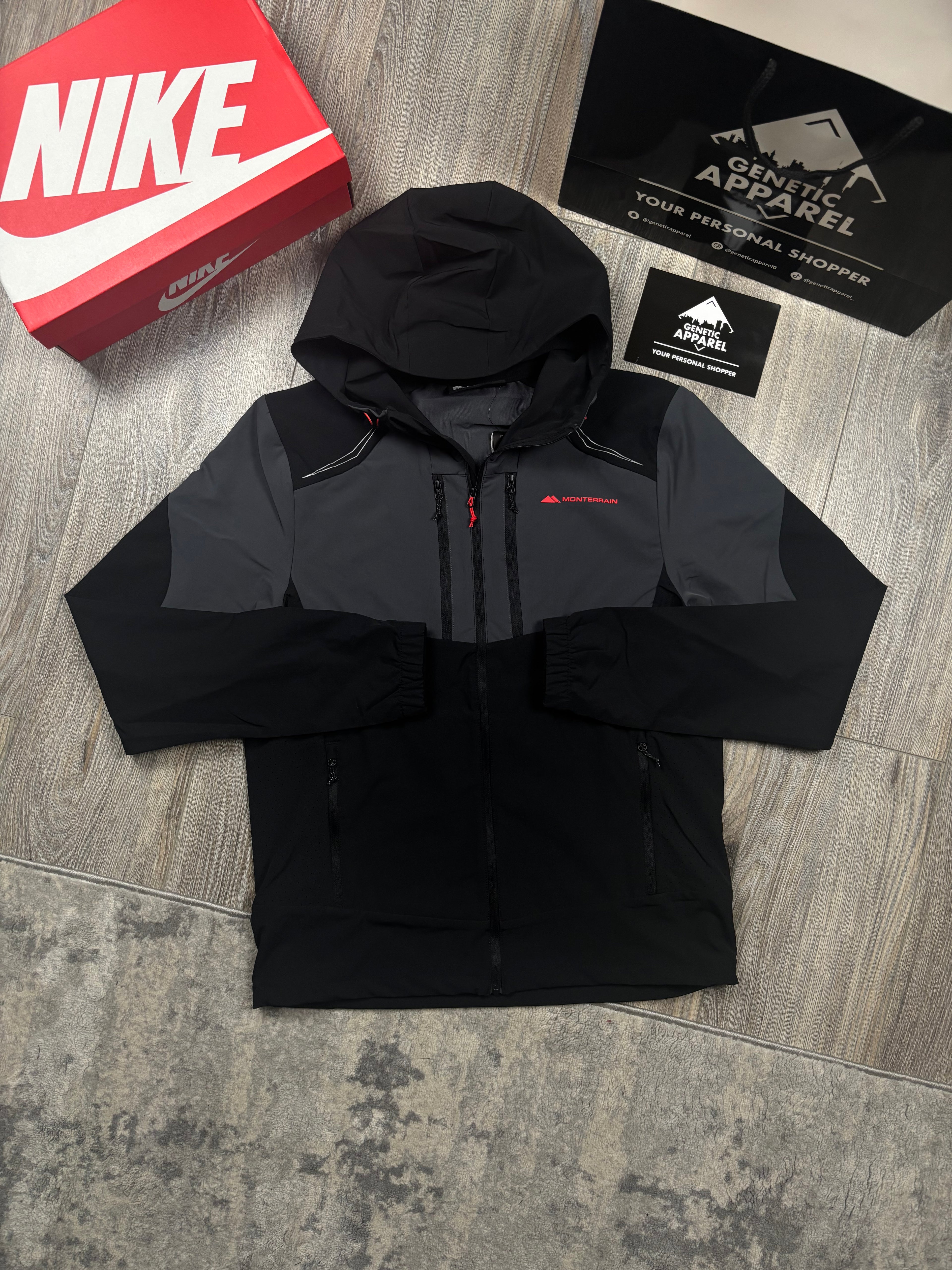 Monterrain Orbit Tracksuit - ‘Black/Red’