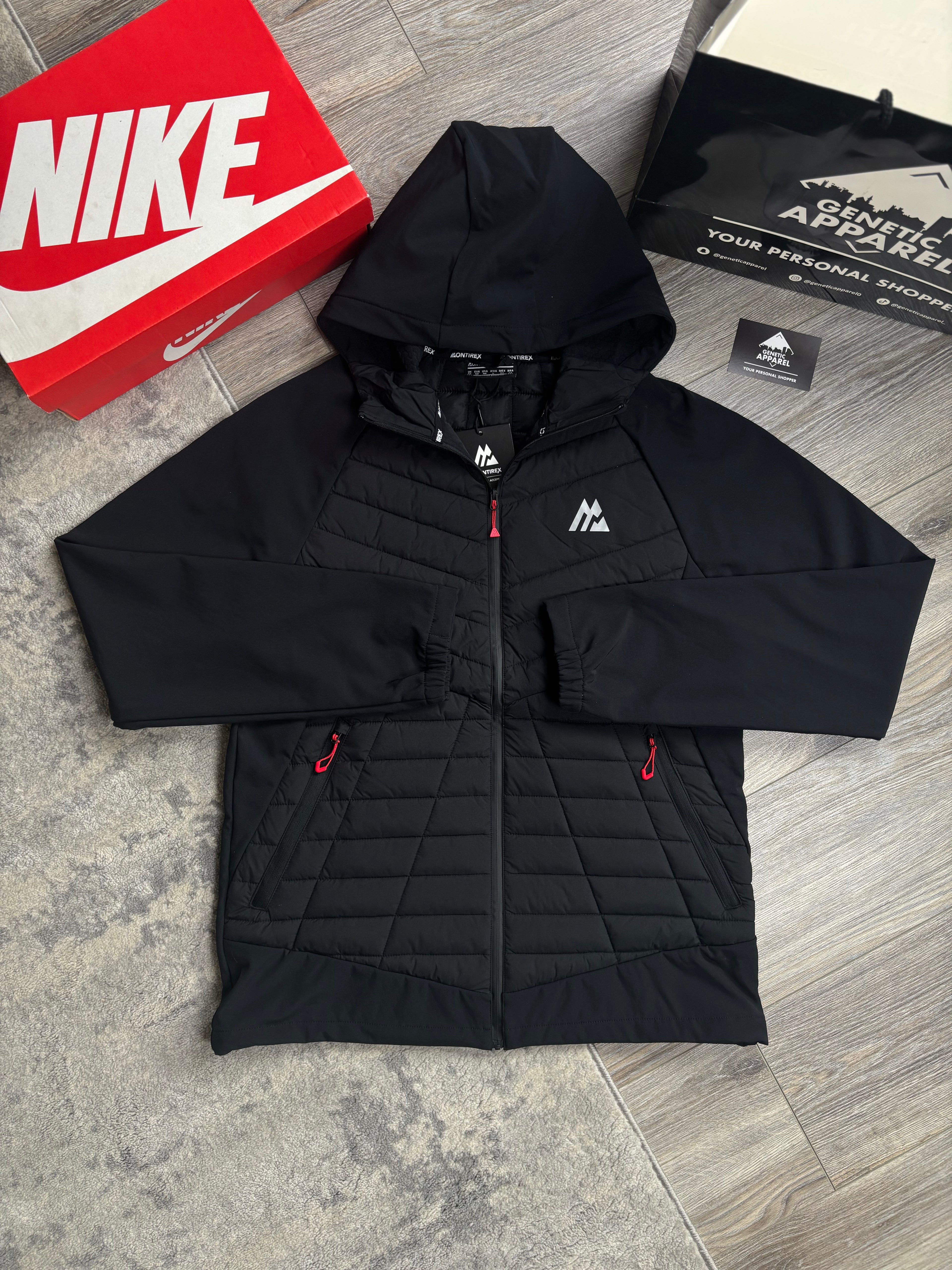 Montirex Hybrid Tech Jacket - ‘Black/Red’
