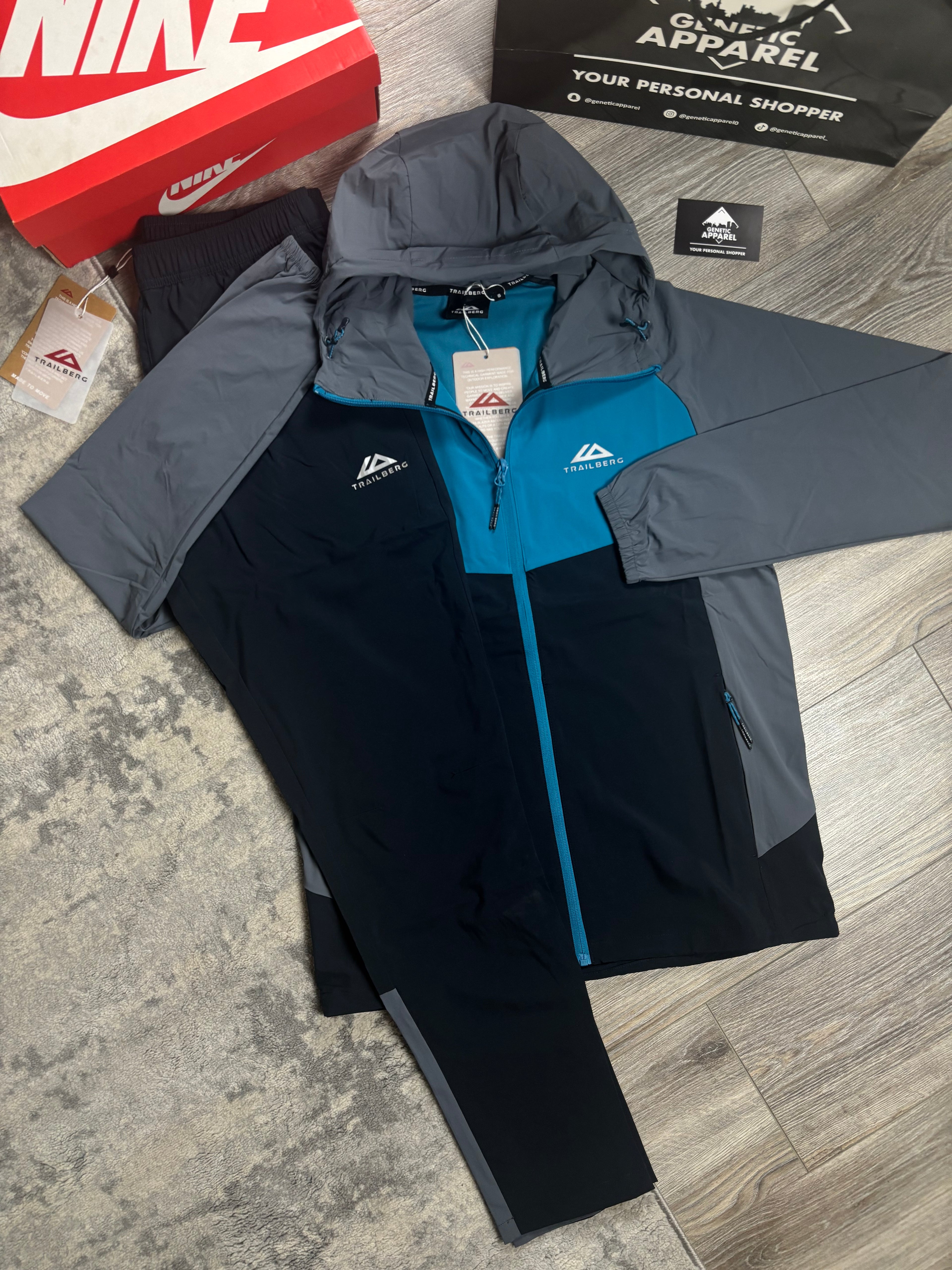 Trailberg Tech Tracksuit - ‘Blue/Navy/Grey’